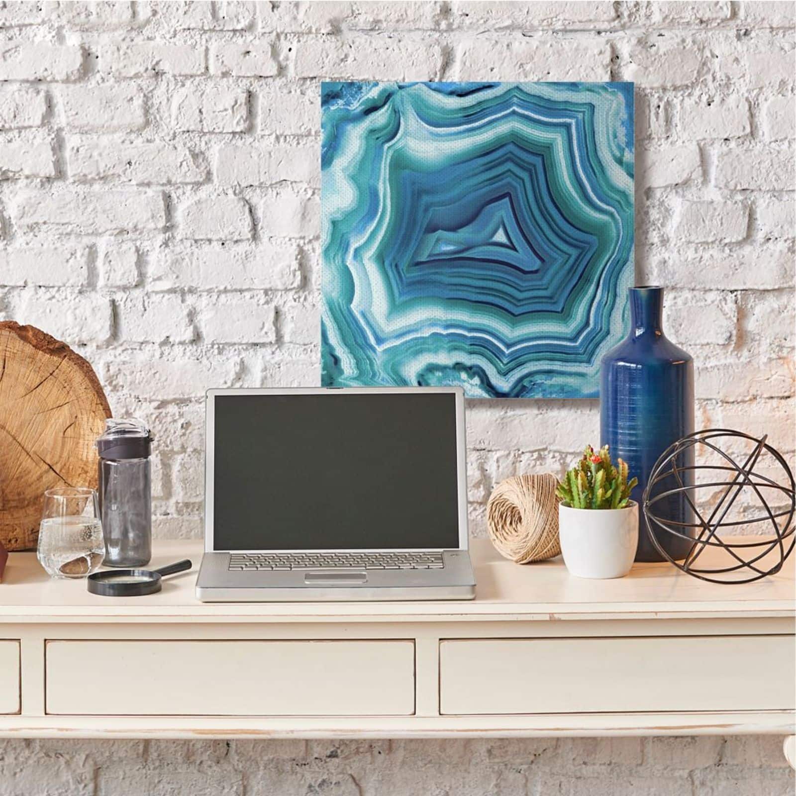 Stupell Industries Blue Agate Crystal Pattern Wall Art