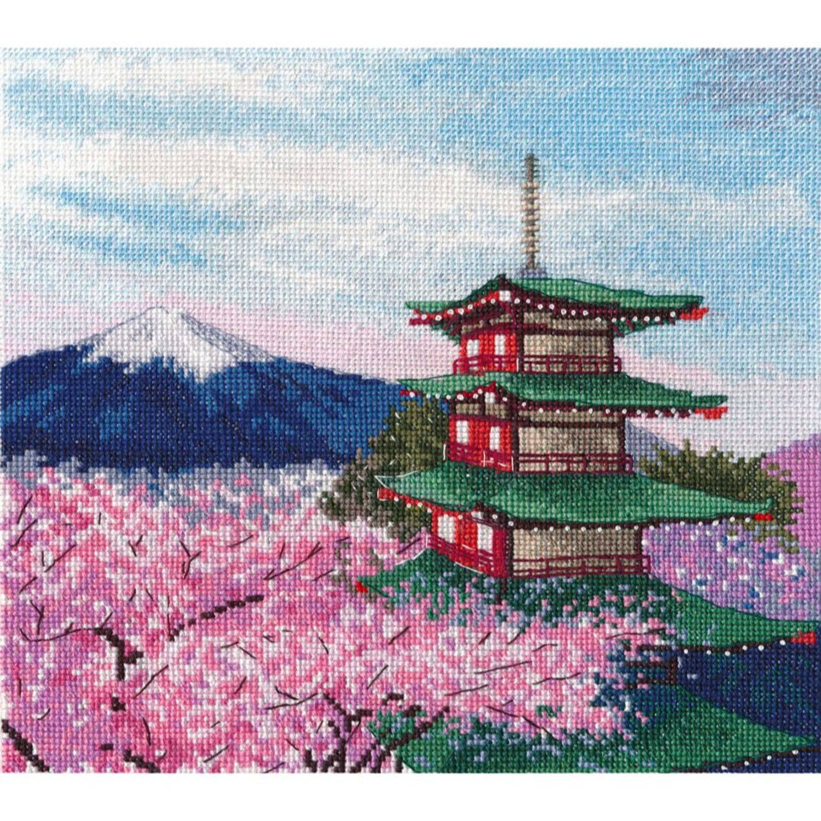 Oven Chureito Pagoda Cross Stitch Kit