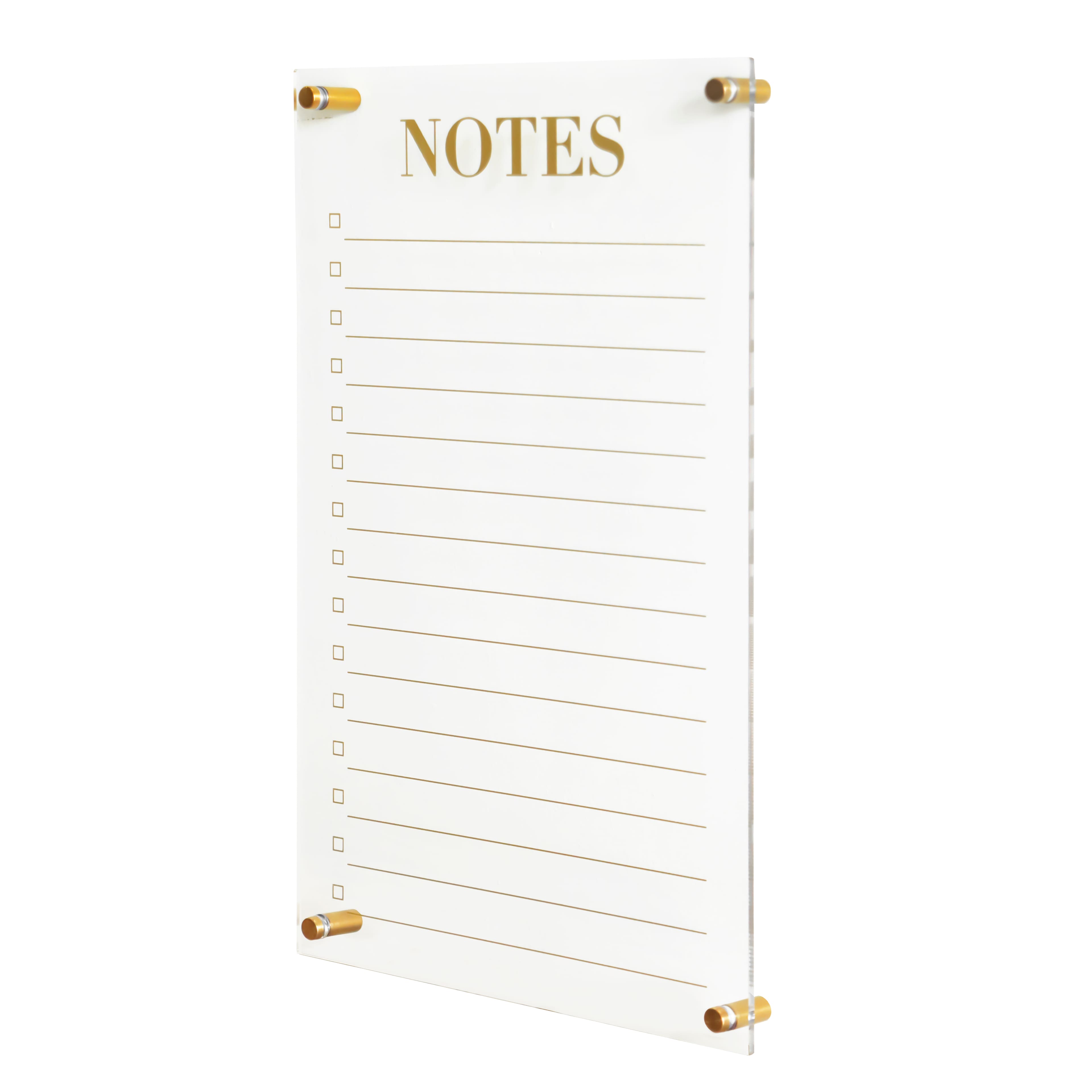 11" x 18" Clear Acrylic Dry Erase Notes Board by Ashland®