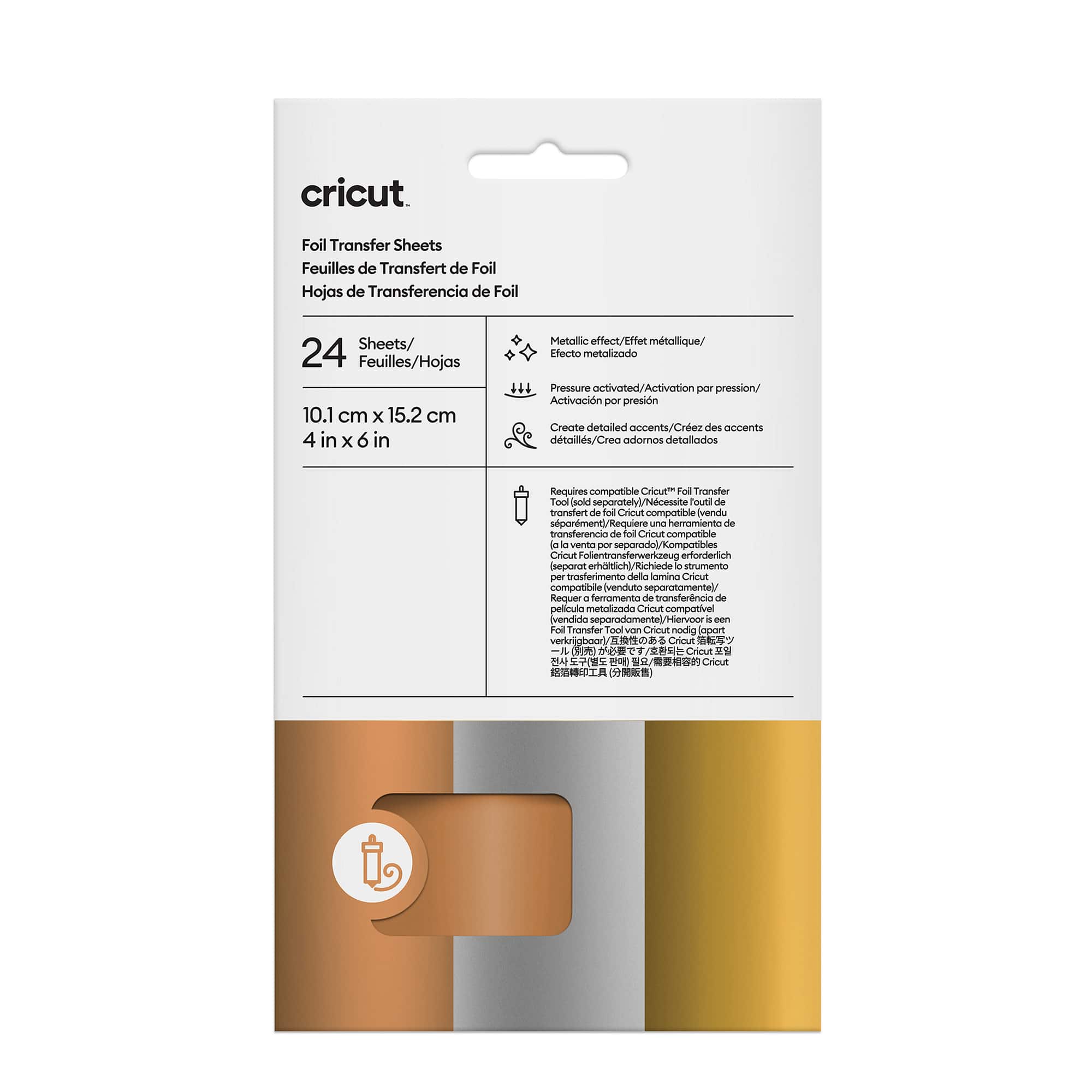 9 Packs: 24 ct. (216 total) Cricut® Foil Transfer Sheets Sampler, Metallic