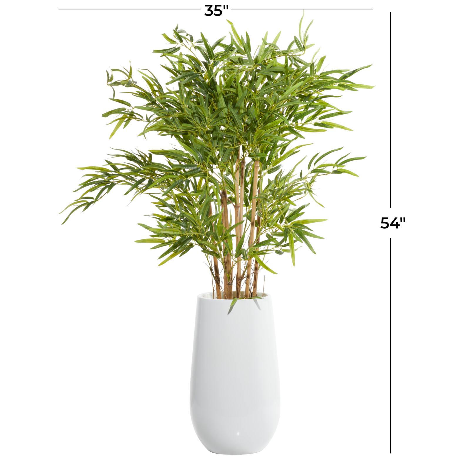 54" White Contemporary Floral & Botanical Artificial Foliage
