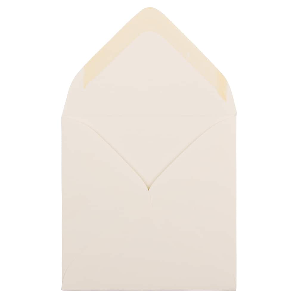JAM Paper 3.125" x 3.125" Natural White Wove Strathmore Invitation Envelopes