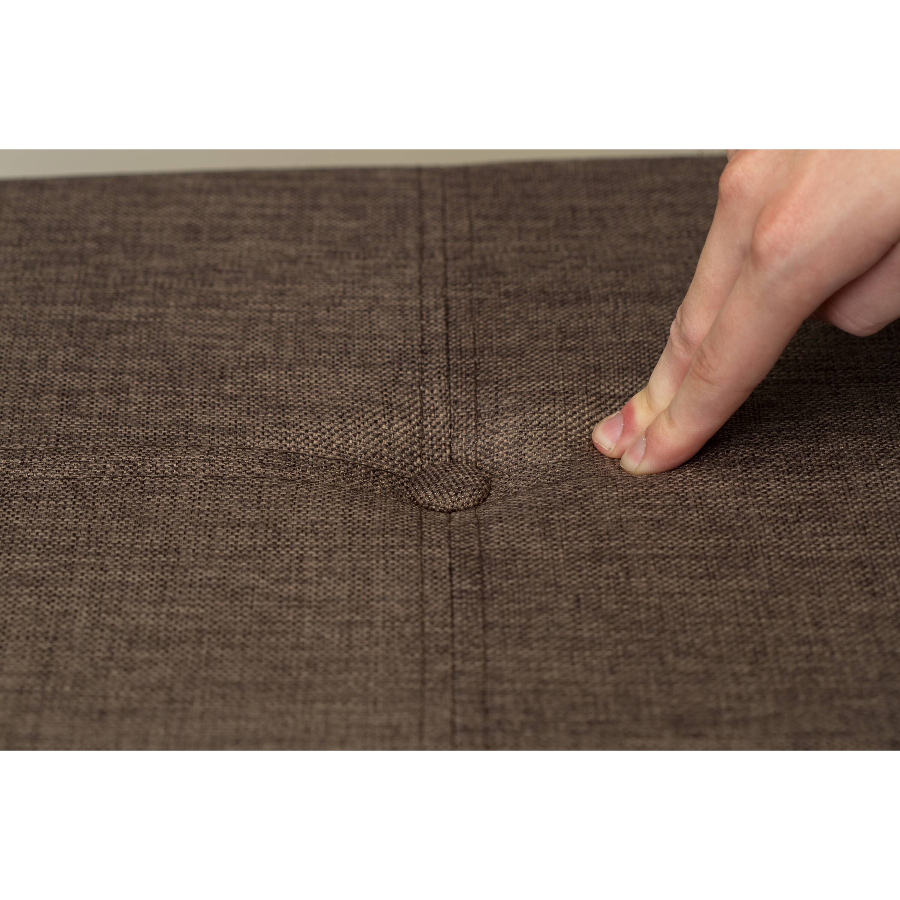 Simplify 30" Faux Linen Double Folding Storage Ottoman