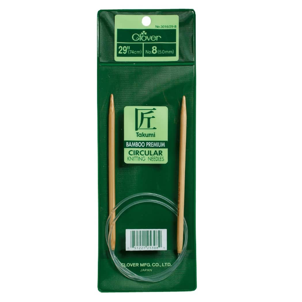 Clover Takumi® 29" Bamboo Circular Knitting Needles