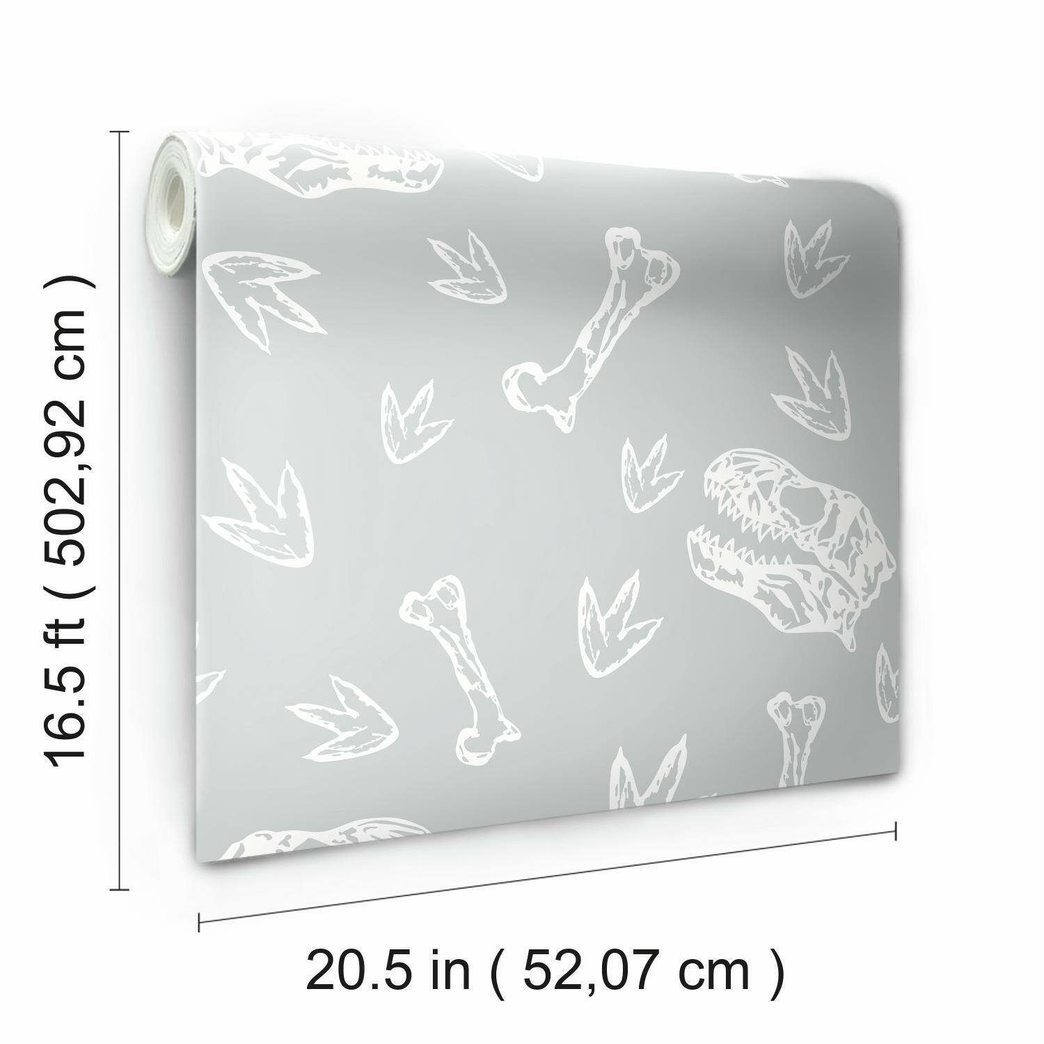 RoomMates Dinosaur Bones Peel & Stick Wallpaper
