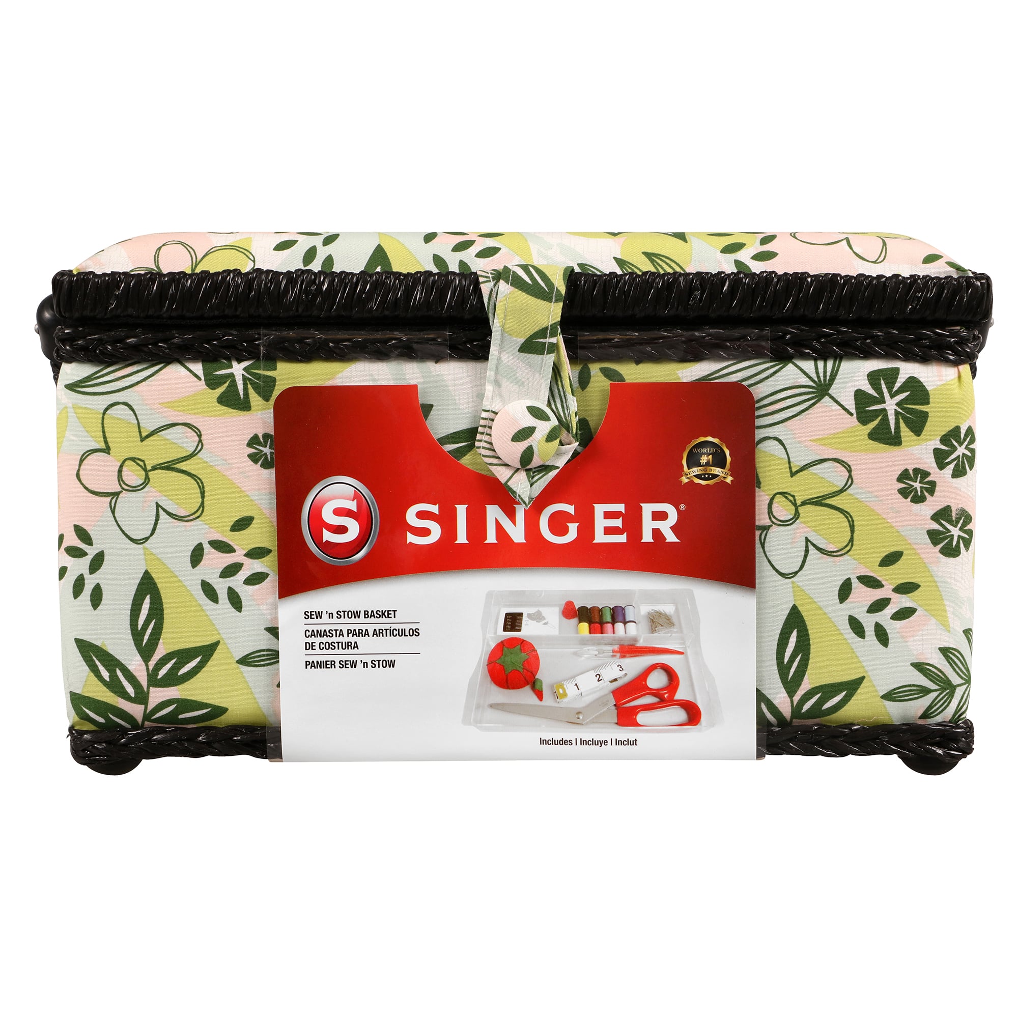 SINGER® Natures Floral Pattern Sewing Basket Kit