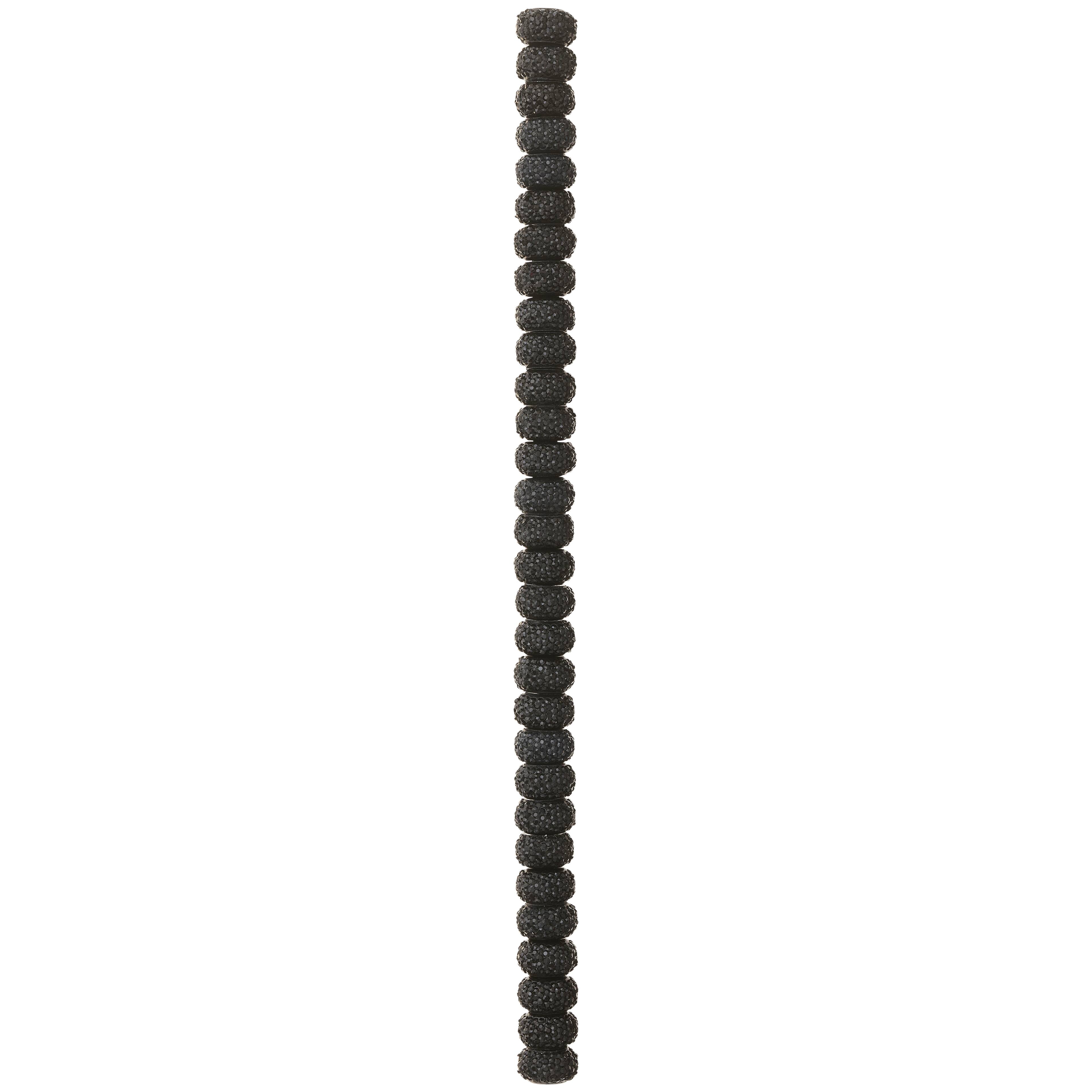 12 Packs: 30 ct. (360 total) Black Resin Rondelle Beads, 10mm by Bead Landing™