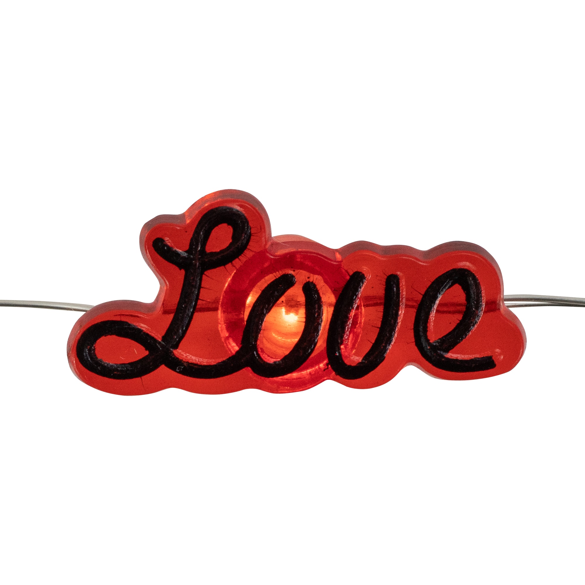 20ct. Red LED Valentine's Day Love & Heart Fairy String Lights with Copper Wire