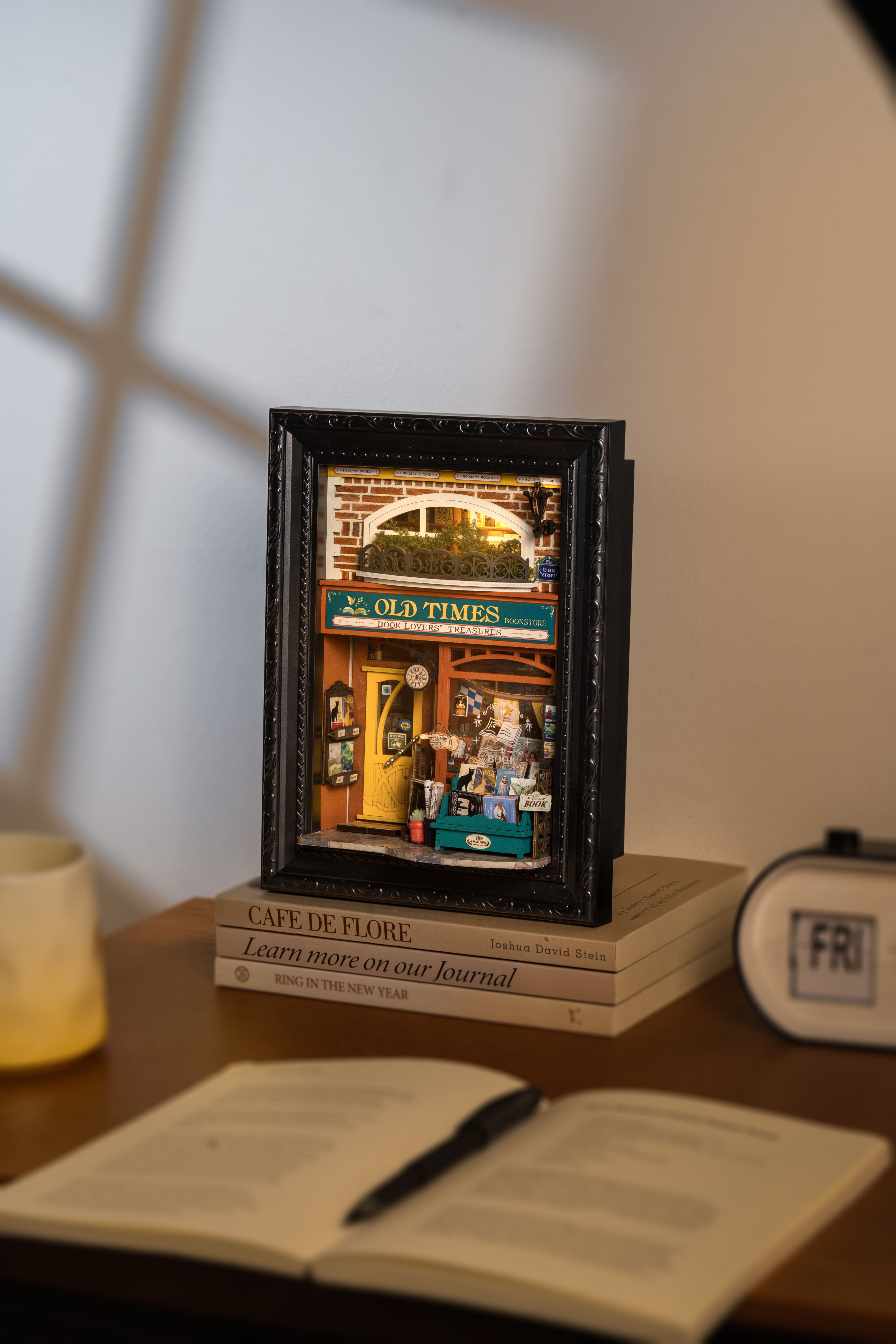 Rolife® Story Frames Old Times Bookstore Miniature Diorama Kit