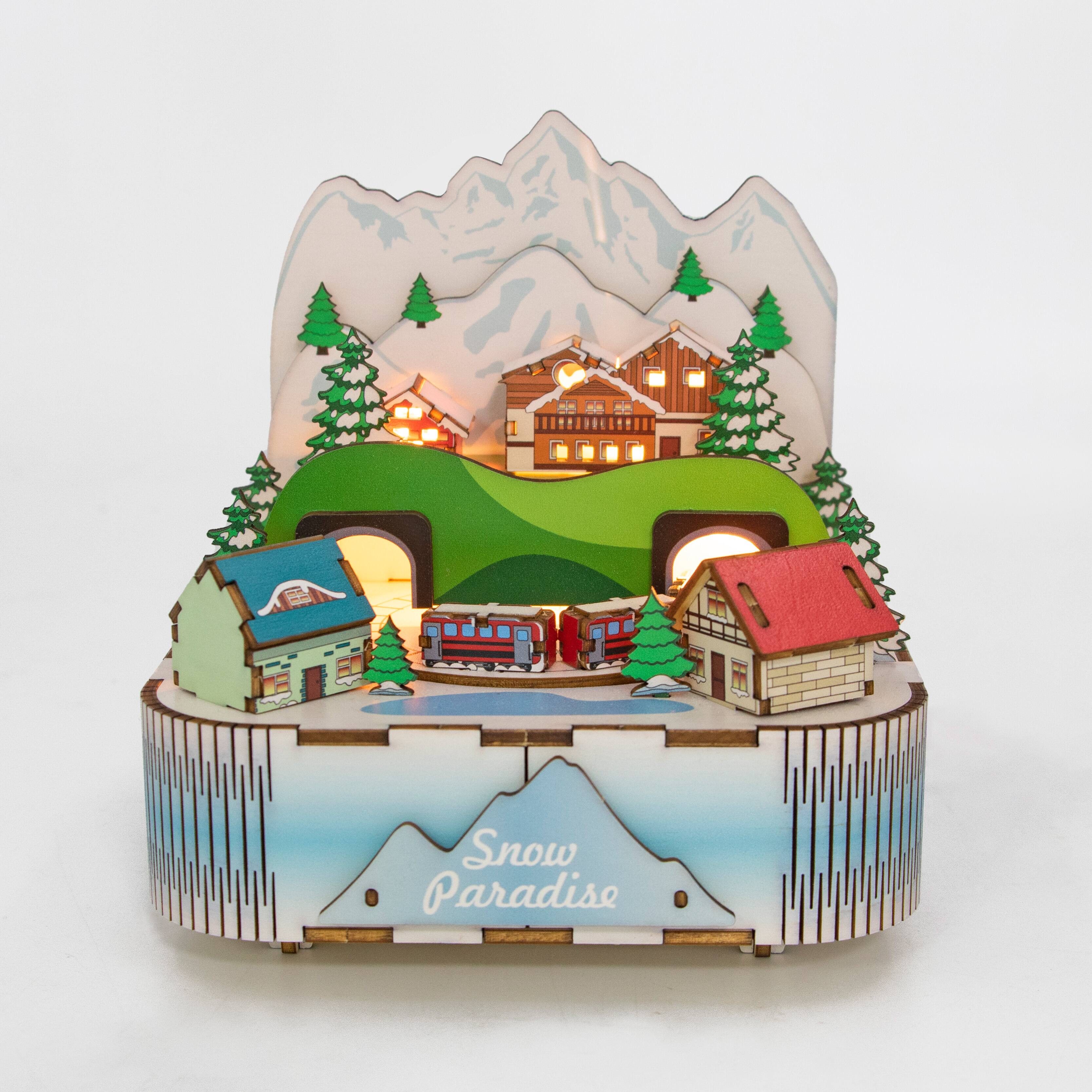 Sparkly Selections Snow Mountain Express Music Box DIY Miniature Kit