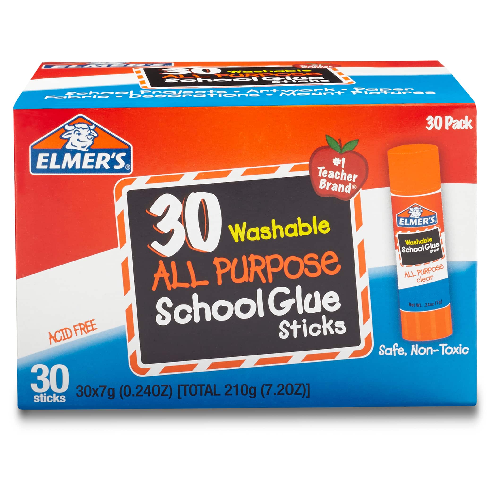 Elmer's® Washable All Purpose School Glue Sticks, Pack of 30