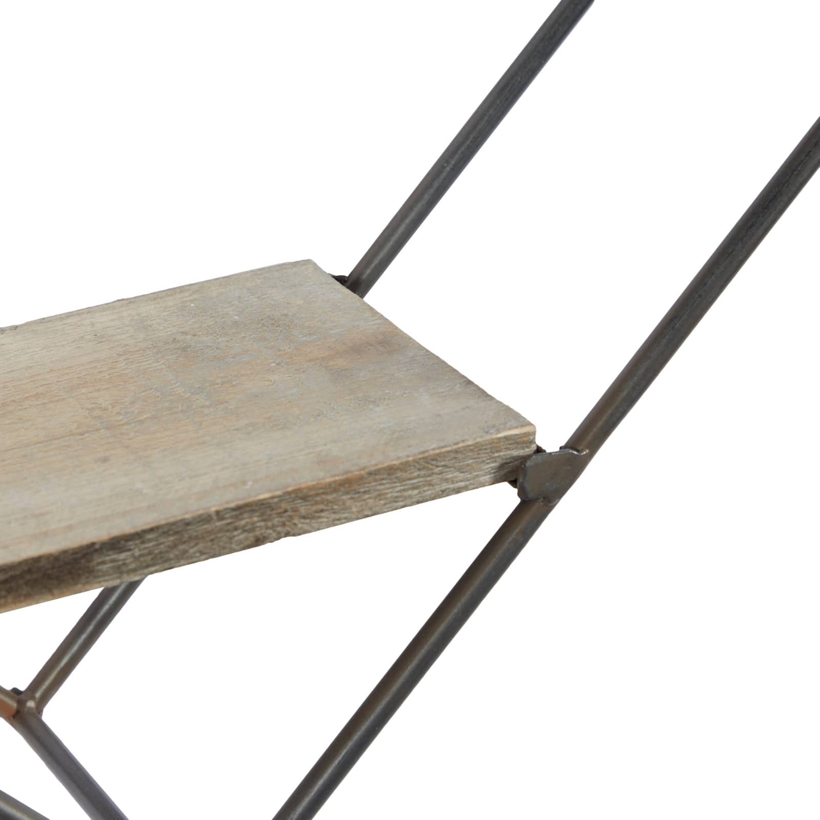 Set of 2 Black Metal Industrial Wall Shelf, 22", 17"