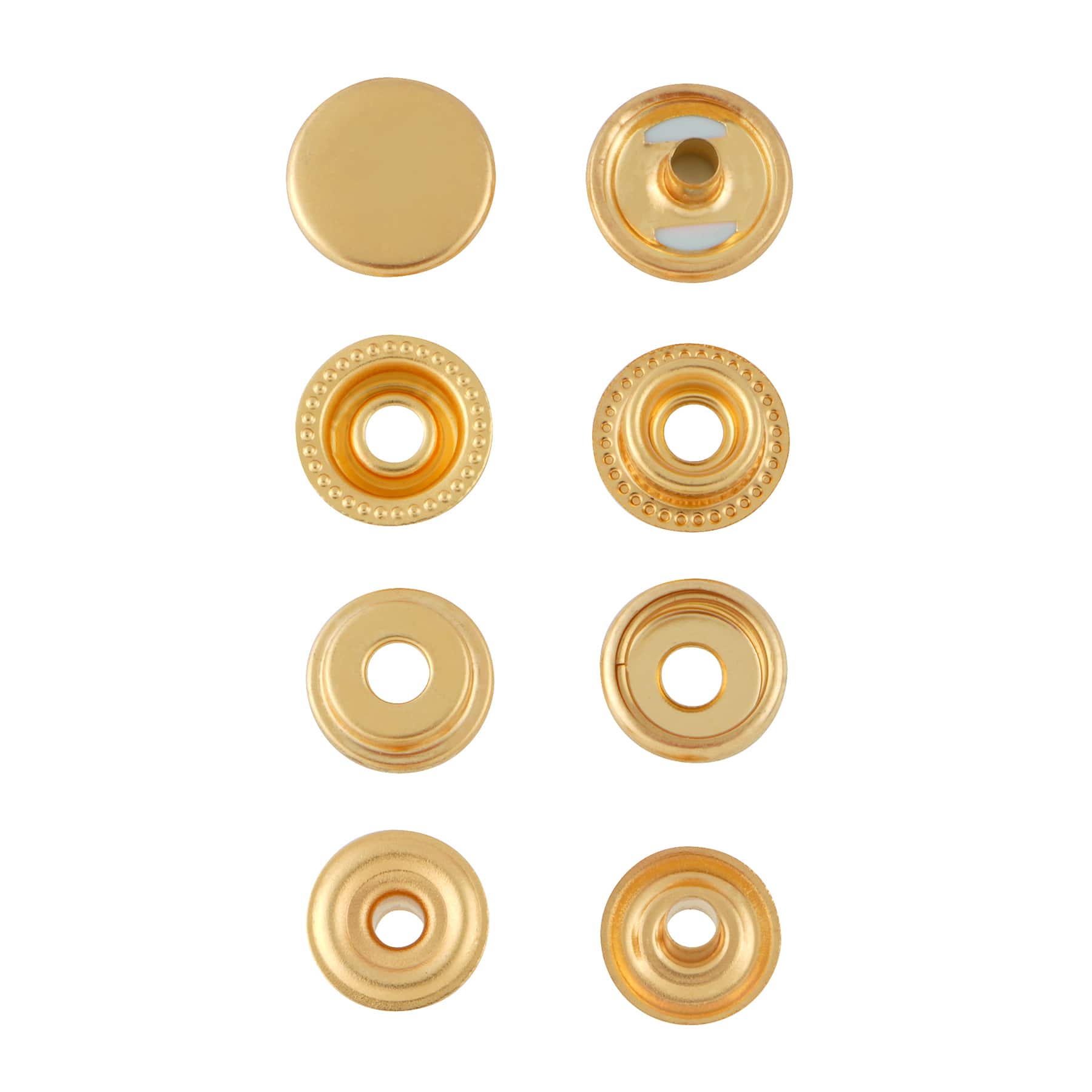 11mm Satin Gold No Sew Snaps by Loops & Threads®