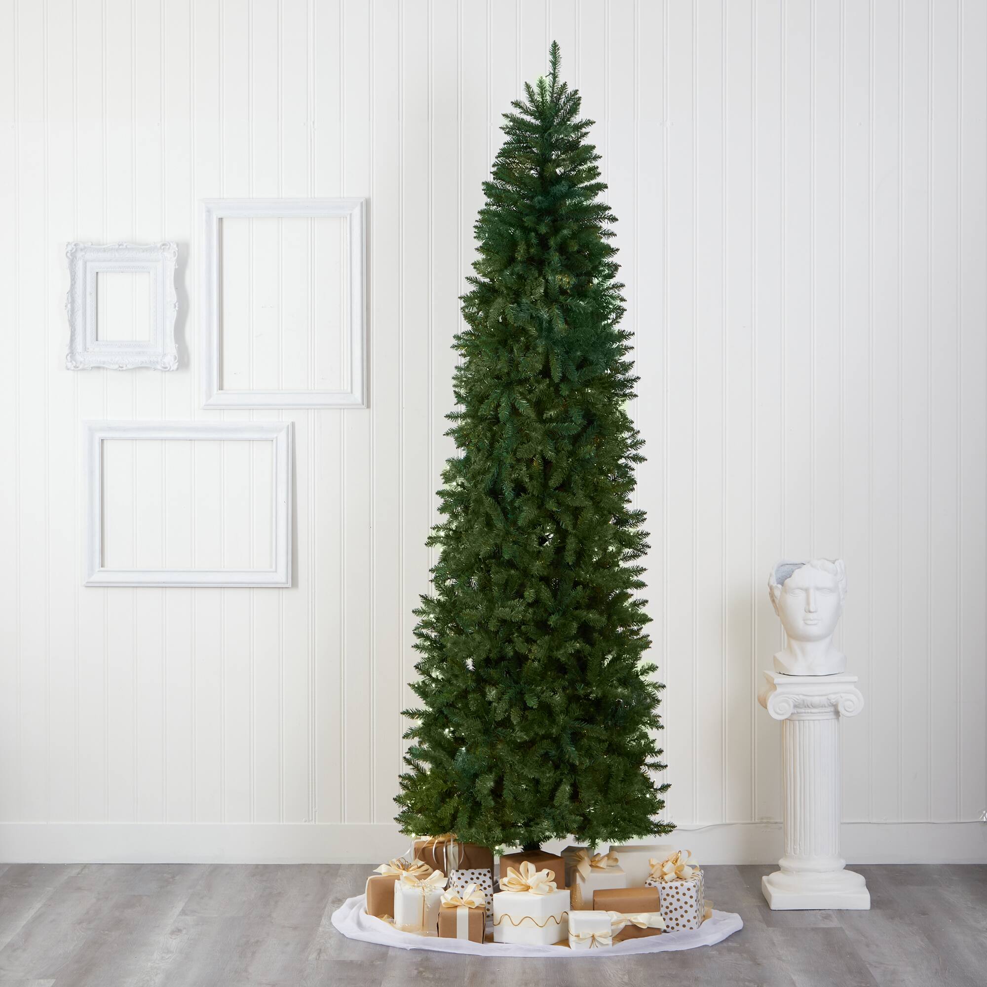 9ft. Unlit Slim Green Mountain Pine Artificial Christmas Tree