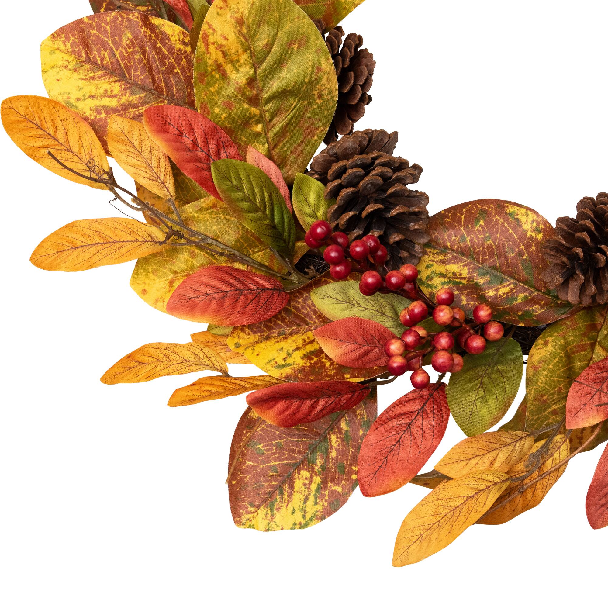 26" Leaves & Berries Twig Thanksgiving Wreath