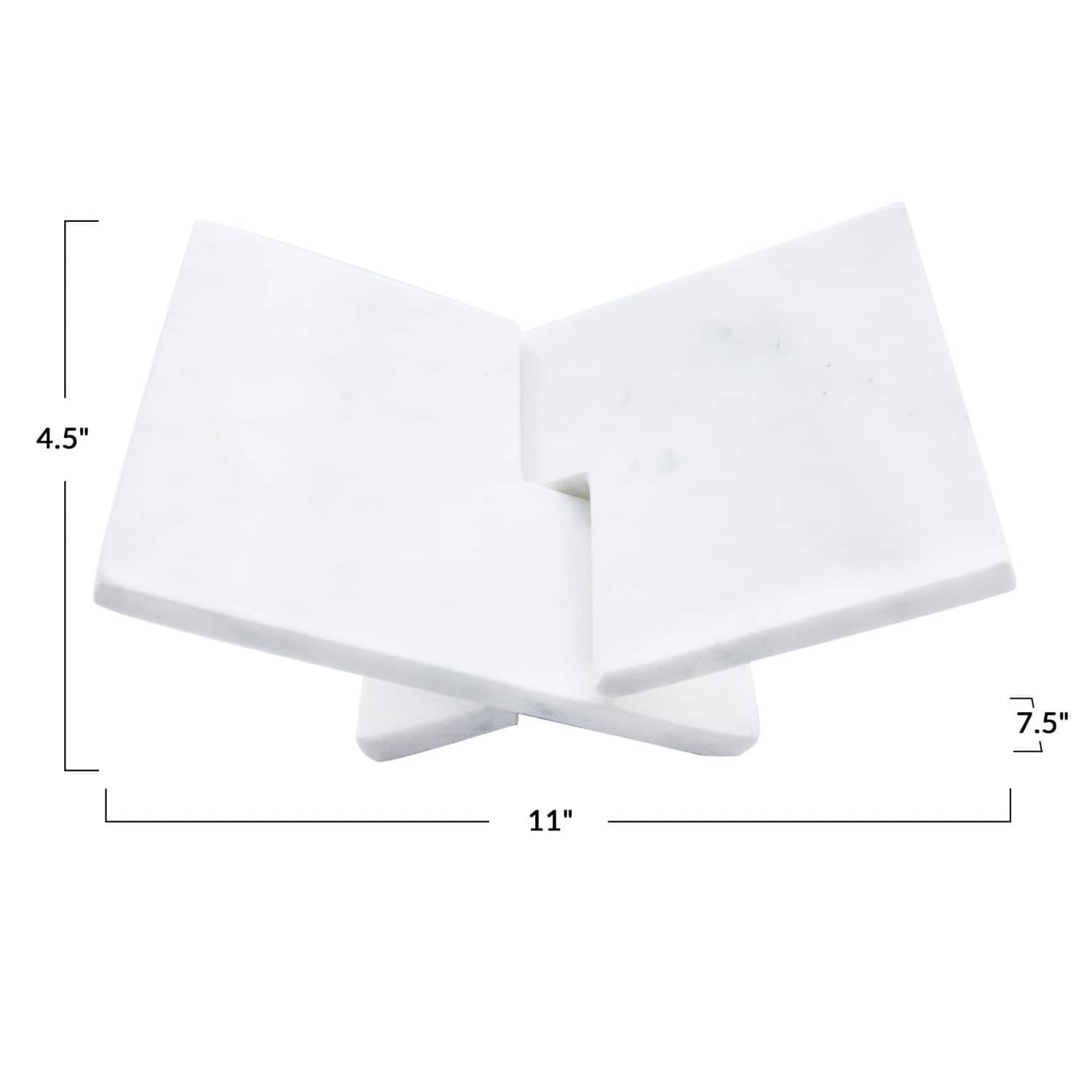 Hello Honey® White Decorative Marble Book Holder