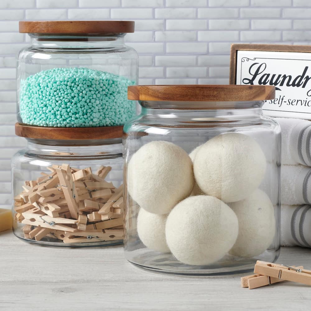 Anchor Hocking 96oz. Mini Montana® Glass Jar with Acacia Wood Cover