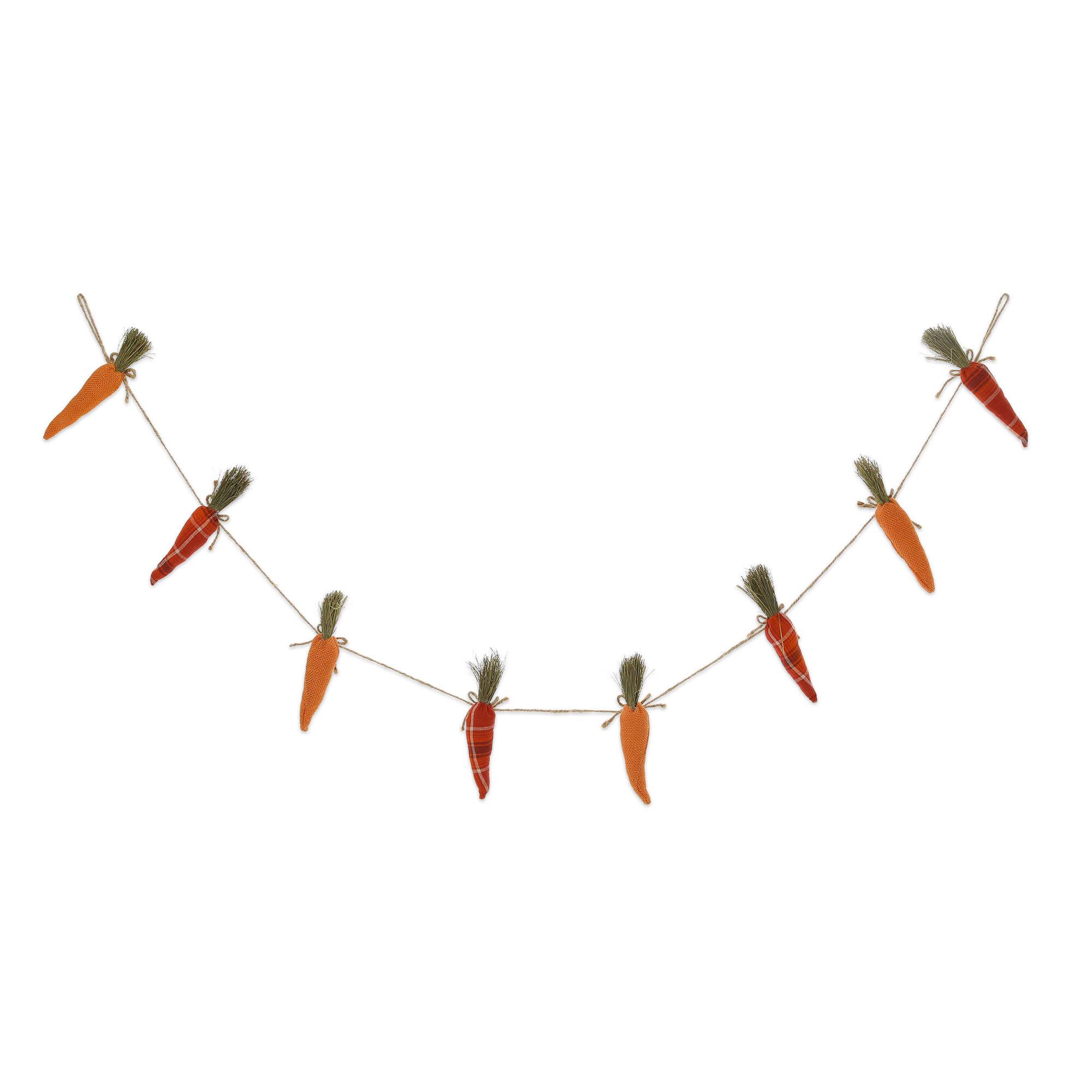 Glitzhome® Easter Burlap Carrots Garland