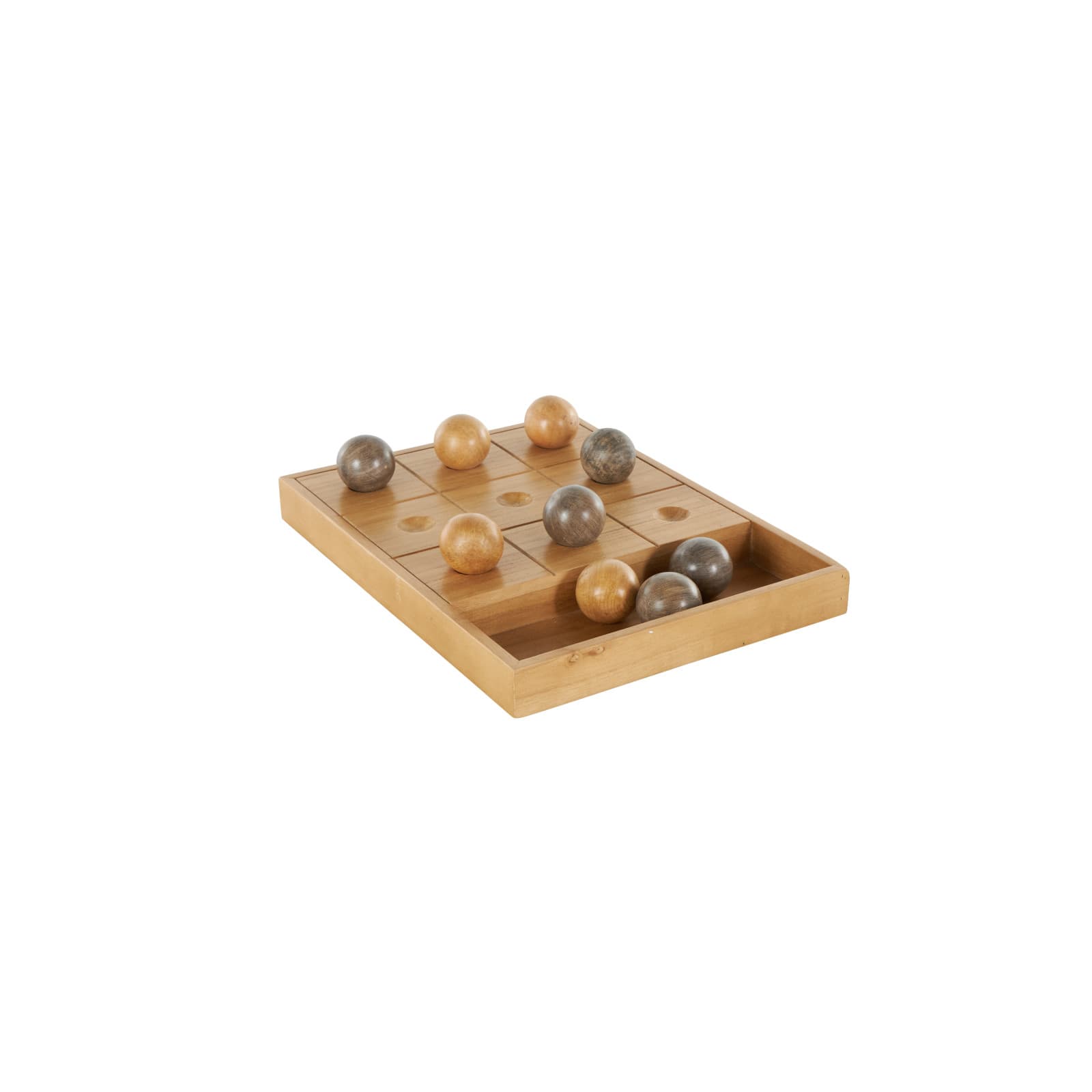 Brown Decorative Wooden Board Game Set