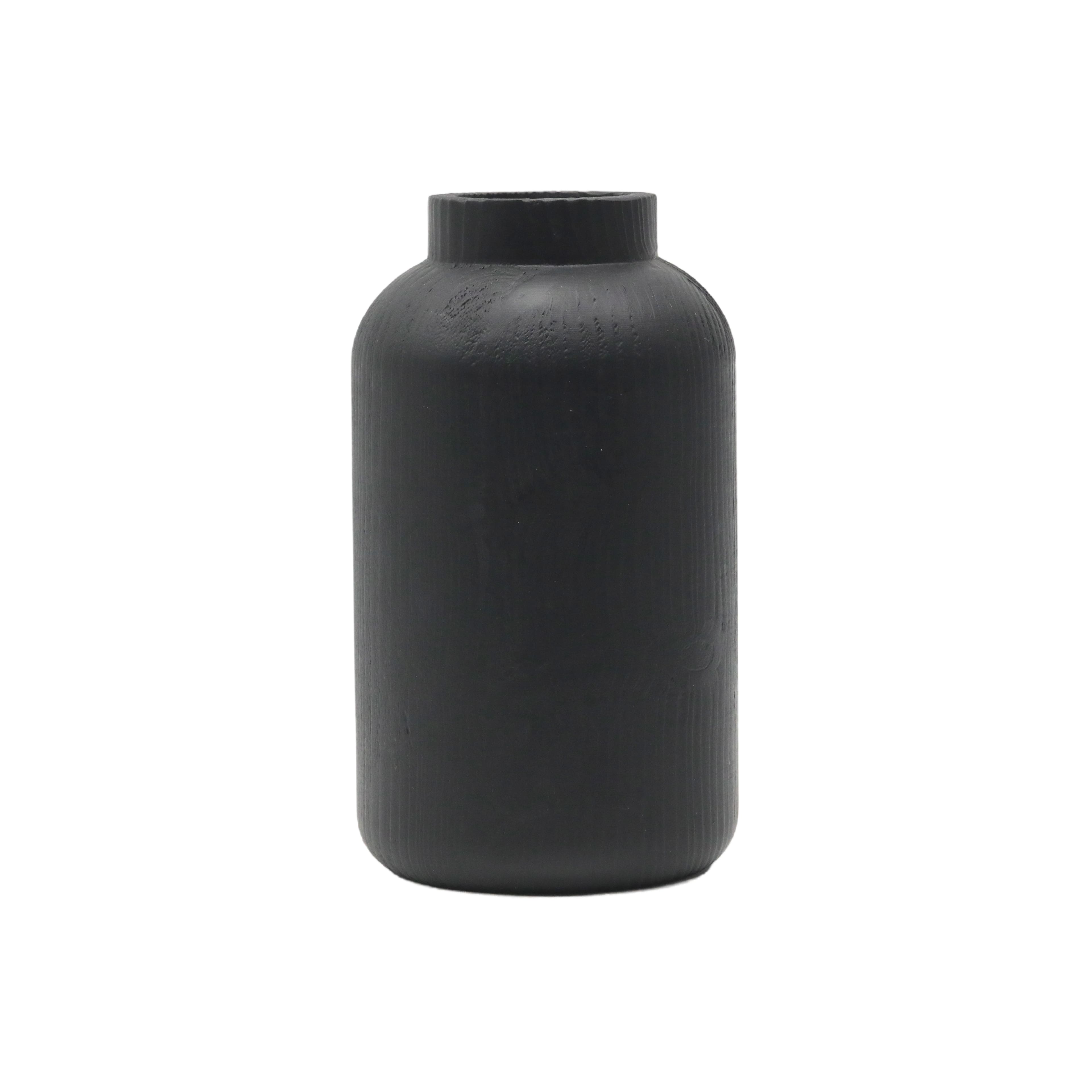 Black Wooden Vase by Ashland