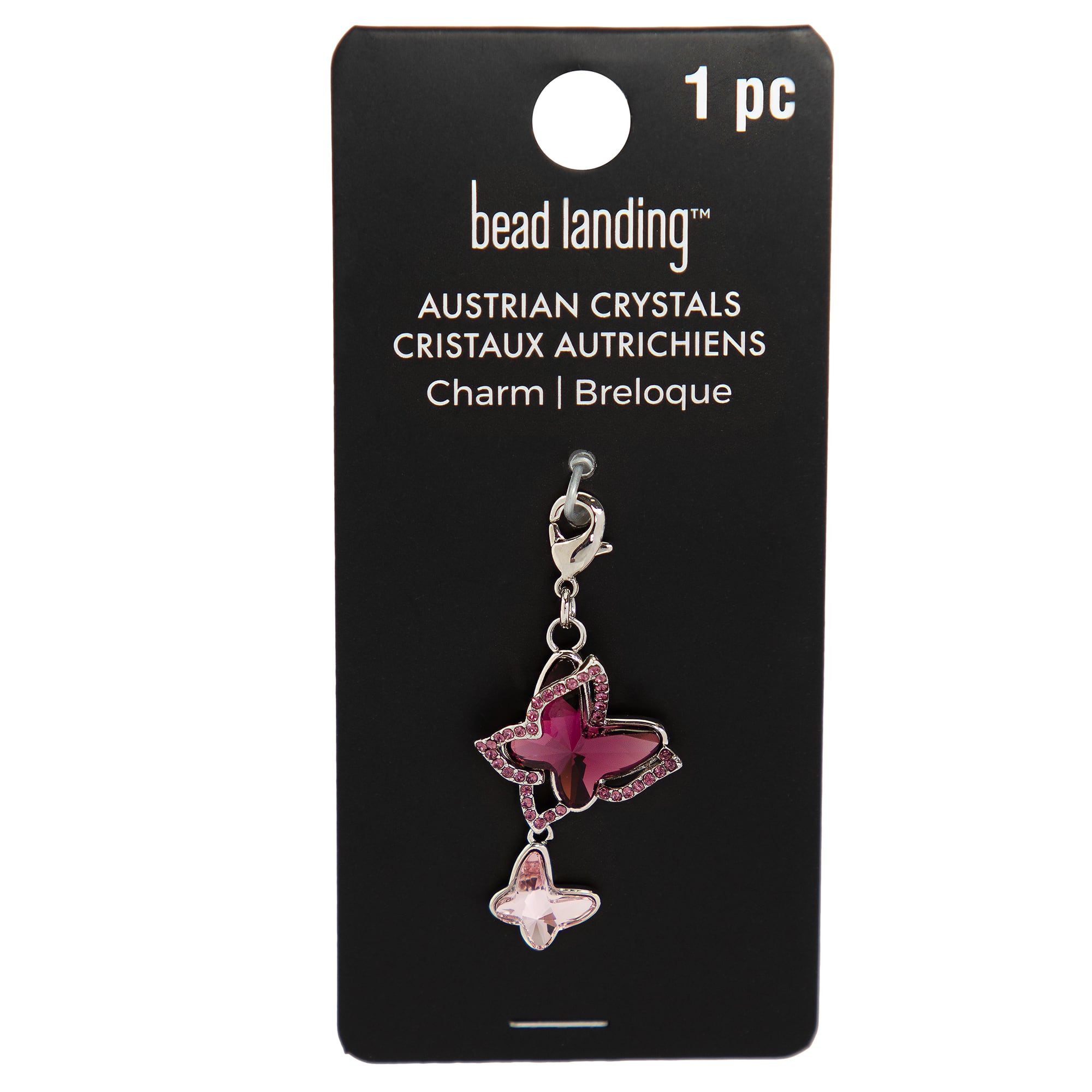 Double Butterfly Austrian Crystal Charm by Bead Landing™