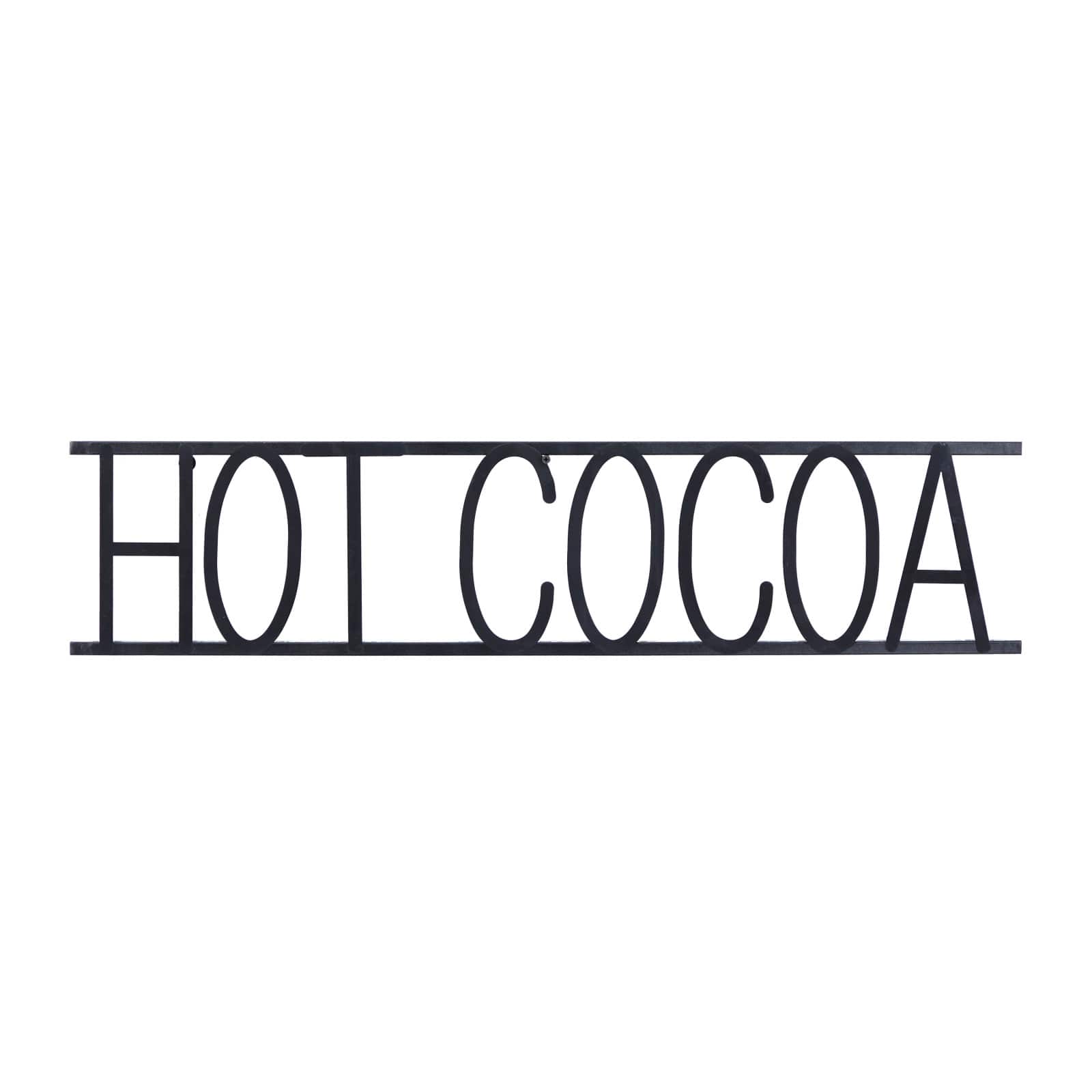 Black Iron Modern Hot Cocoa Wall Décor