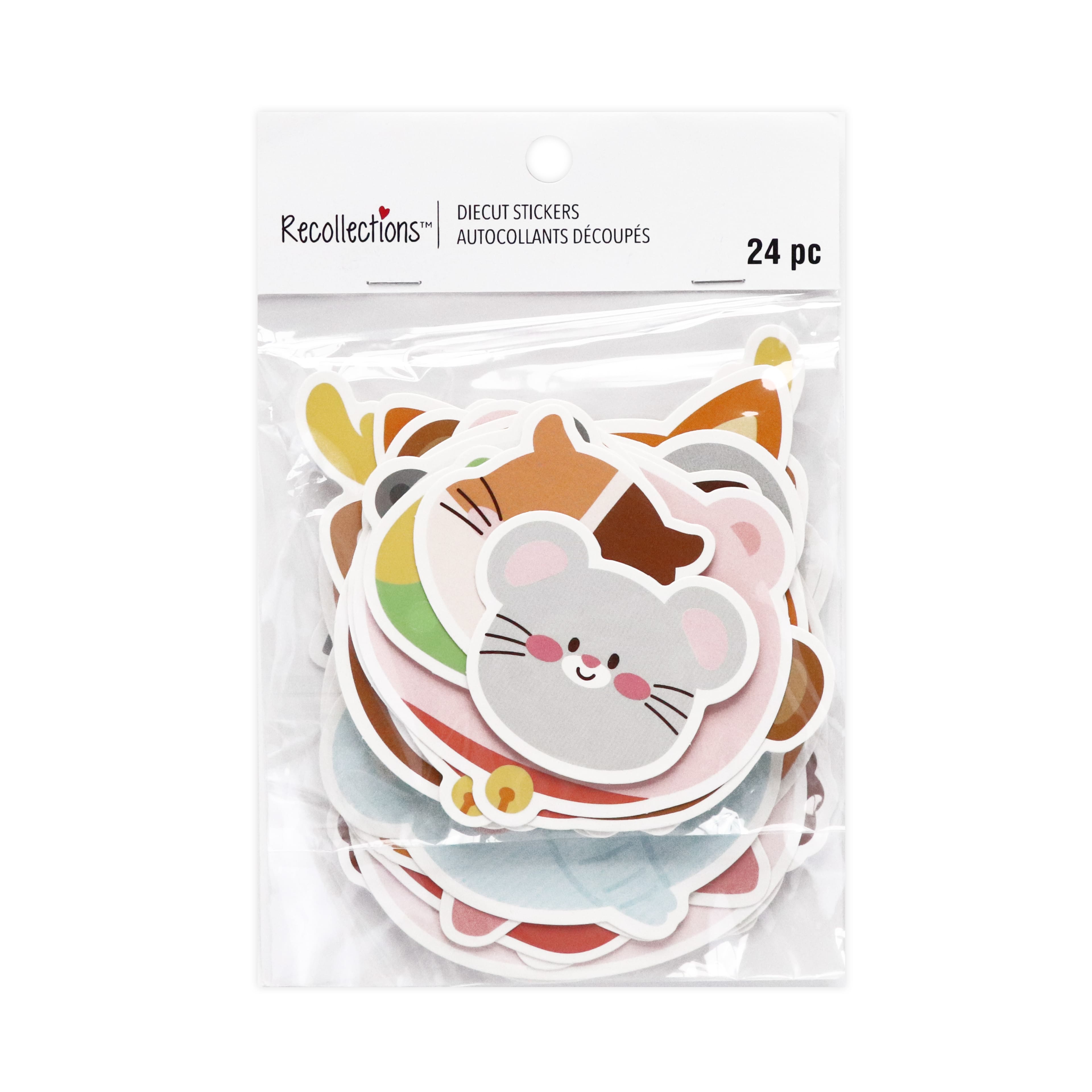 Kawaii Animal Face Die Cut Stickers by Recollections™