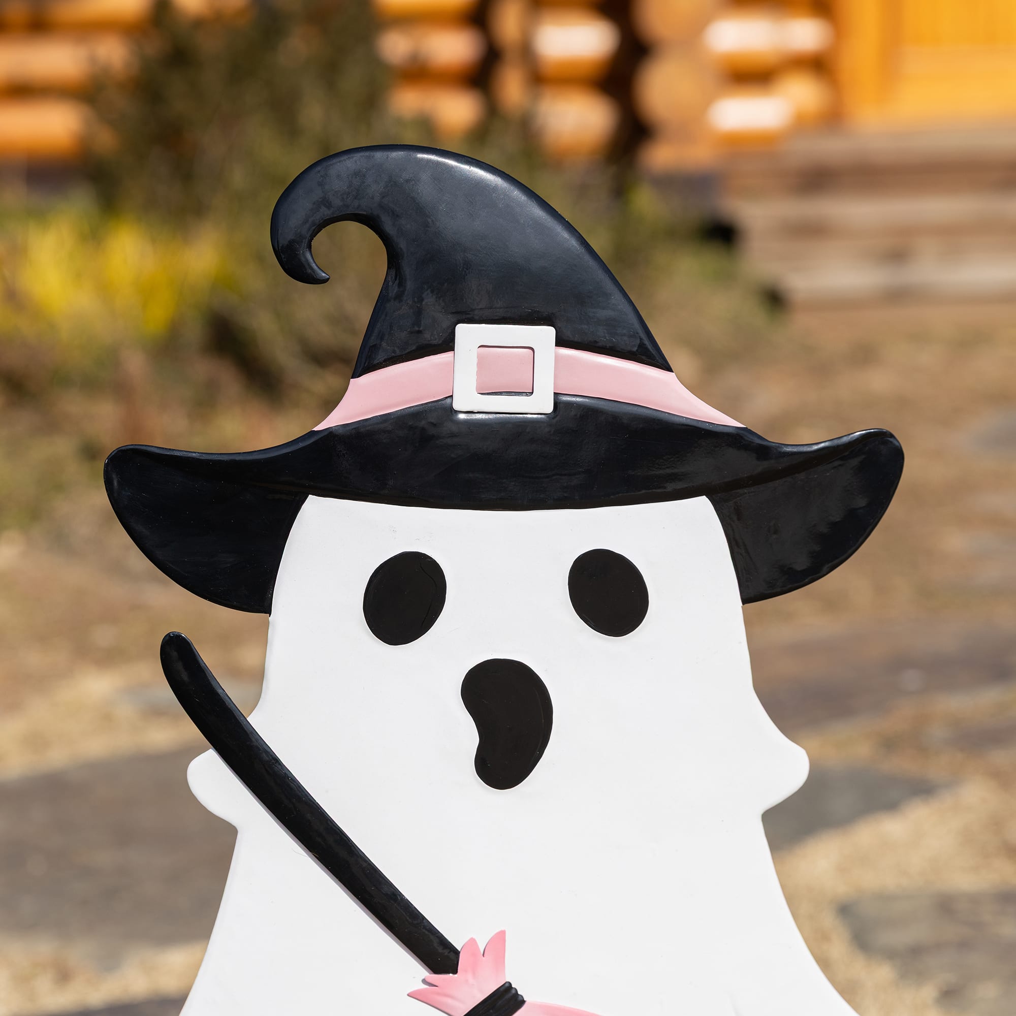 Glitzhome® 28" Halloween Metal Ghosts Yard Stake, Set of 2