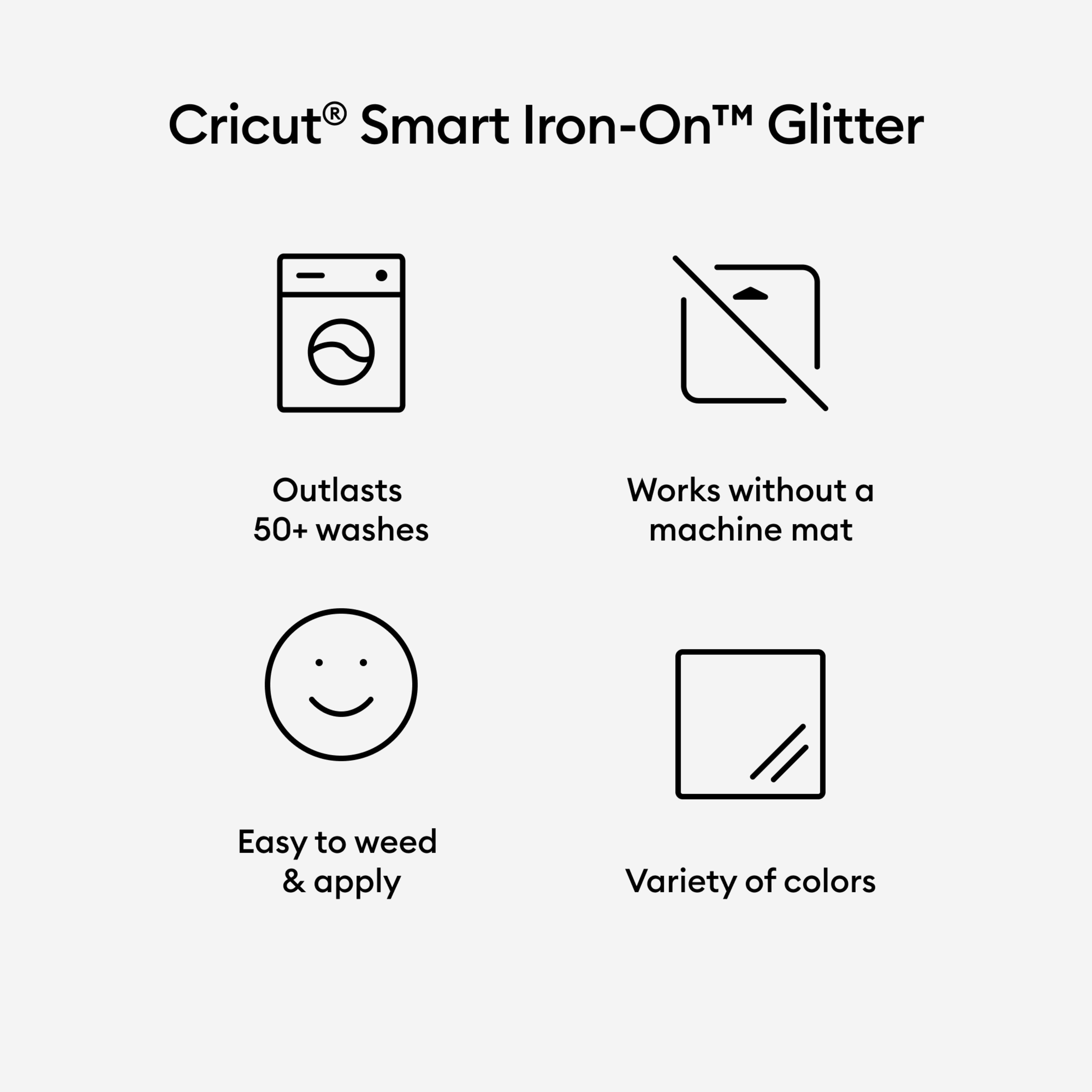 Cricut® Smart Iron-On™ Glitter, 25" x 5ft.