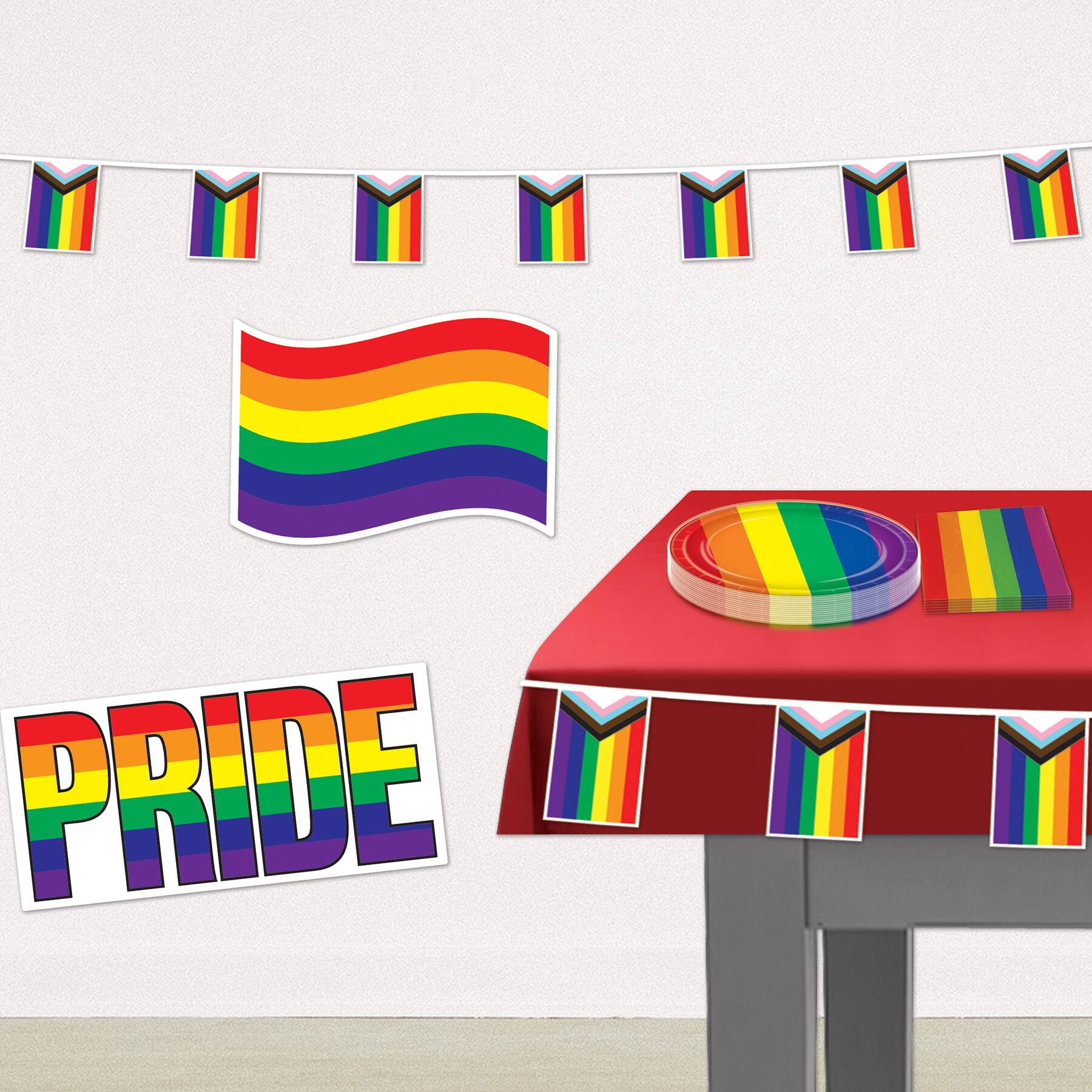Beistle 10ft. Pride Flag Pennant Banner