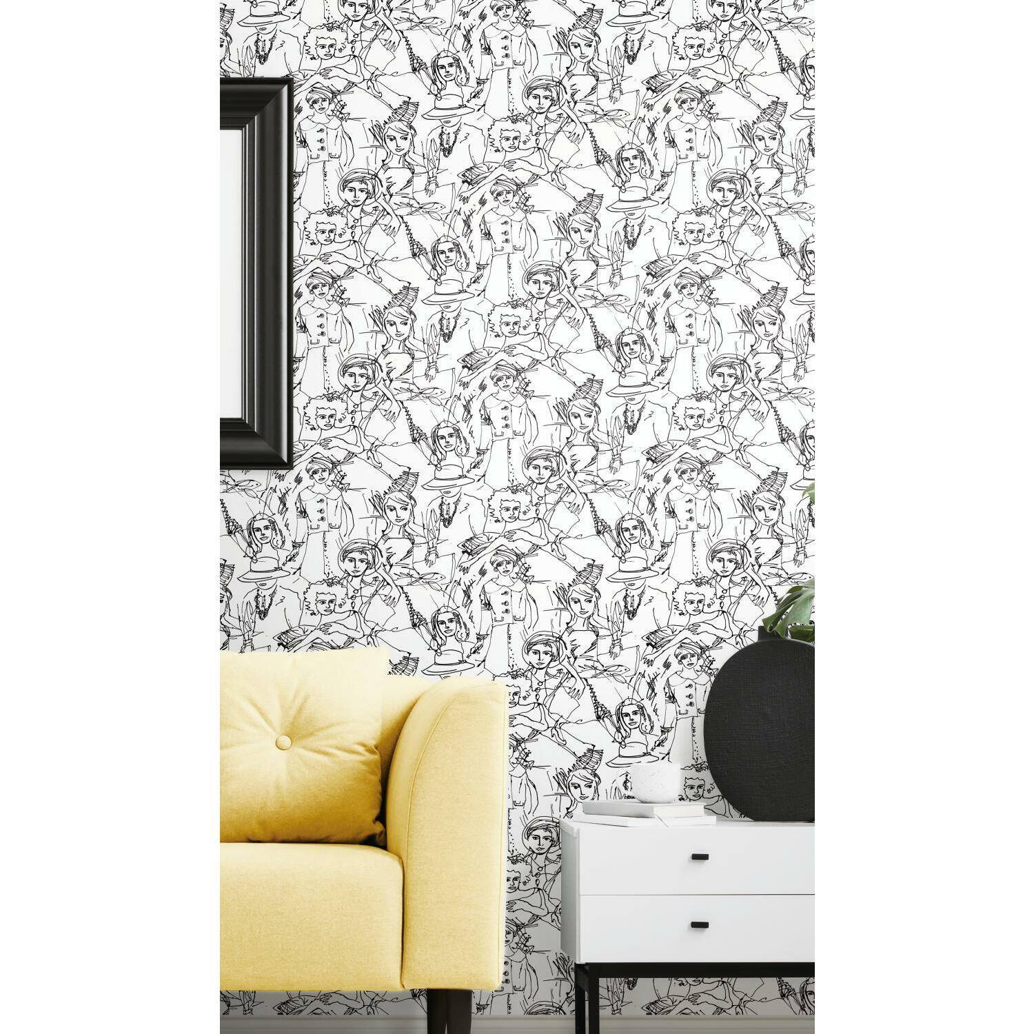 RoomMates Vogue Sketches Peel & Stick Wallpaper