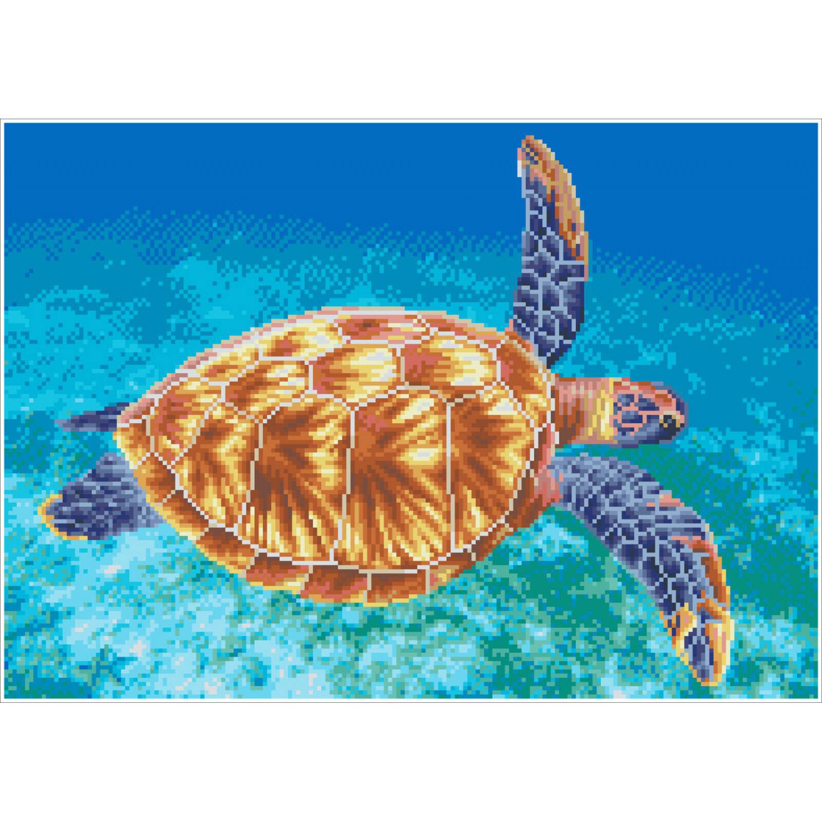 Diamond Dotz® Intermediate Graceful Swimmer Pre-Framed Diamond Painting Kit