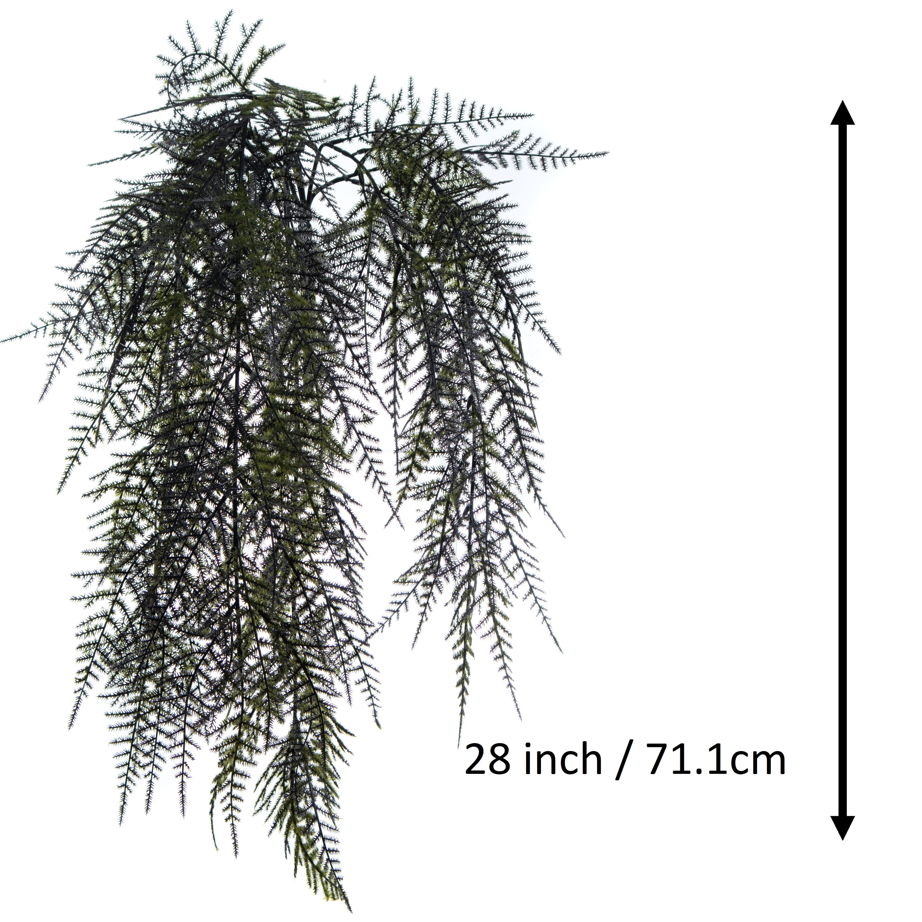 28" Dark Green Hanging Fern Bush by Ashland®