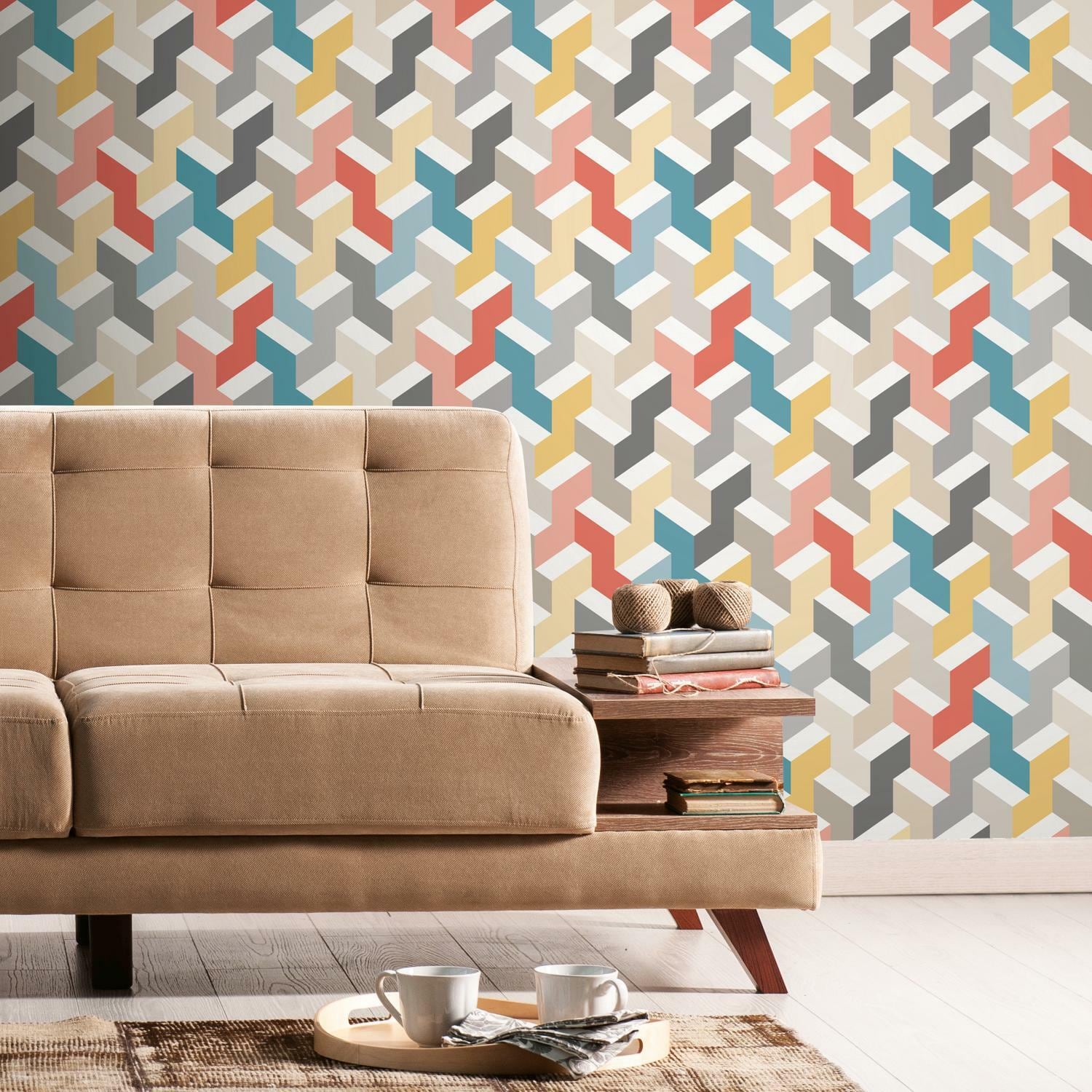 RoomMates 3D Steps Peel & Stick Wallpaper