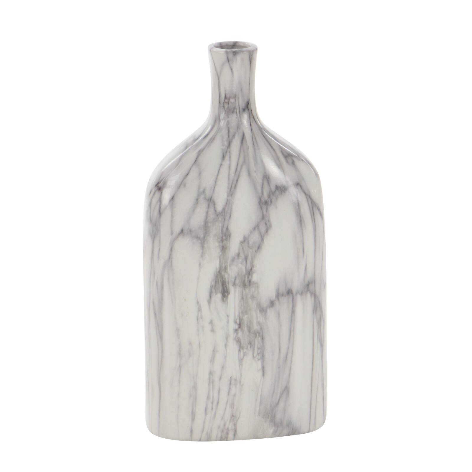 13" Gray Stoneware Contemporary Vase Set