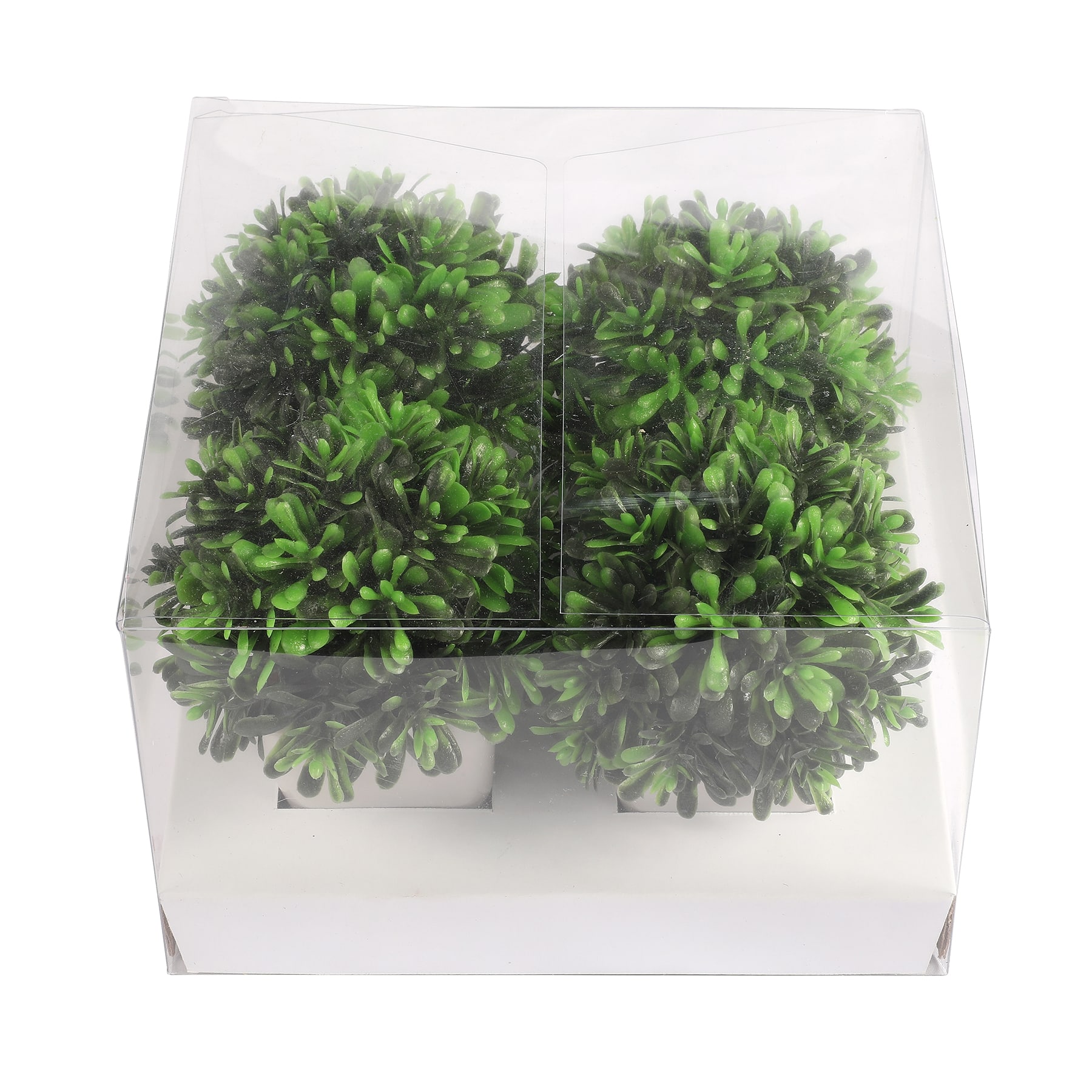 3.75" Premade Green Boxwood Topiaries in Plastic Pots, 4ct. by Ashland®