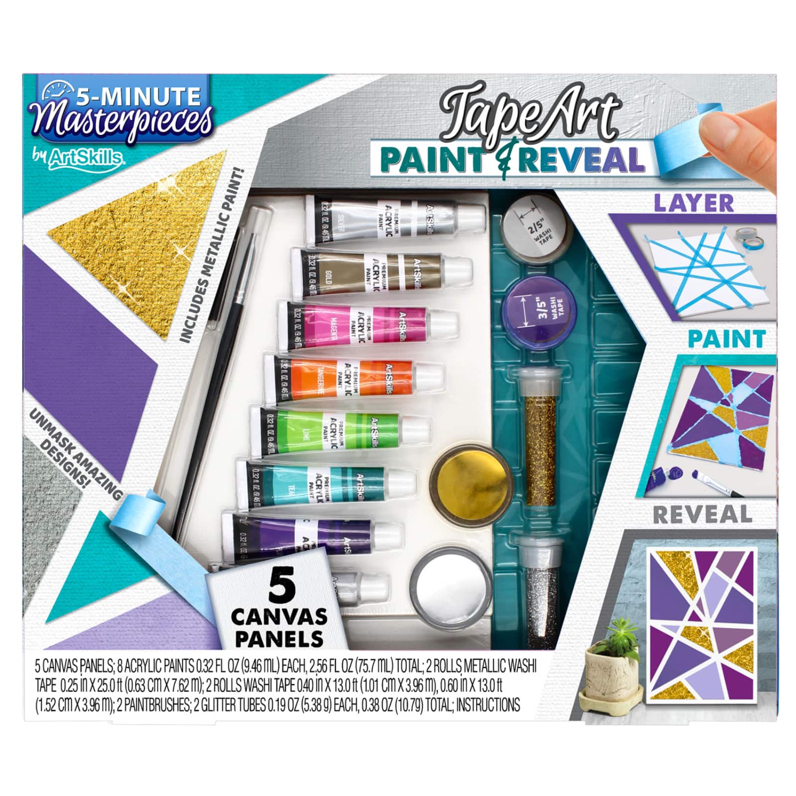 ArtSkills® 5-Minute Masterpieces Tape Art Paint and Reveal