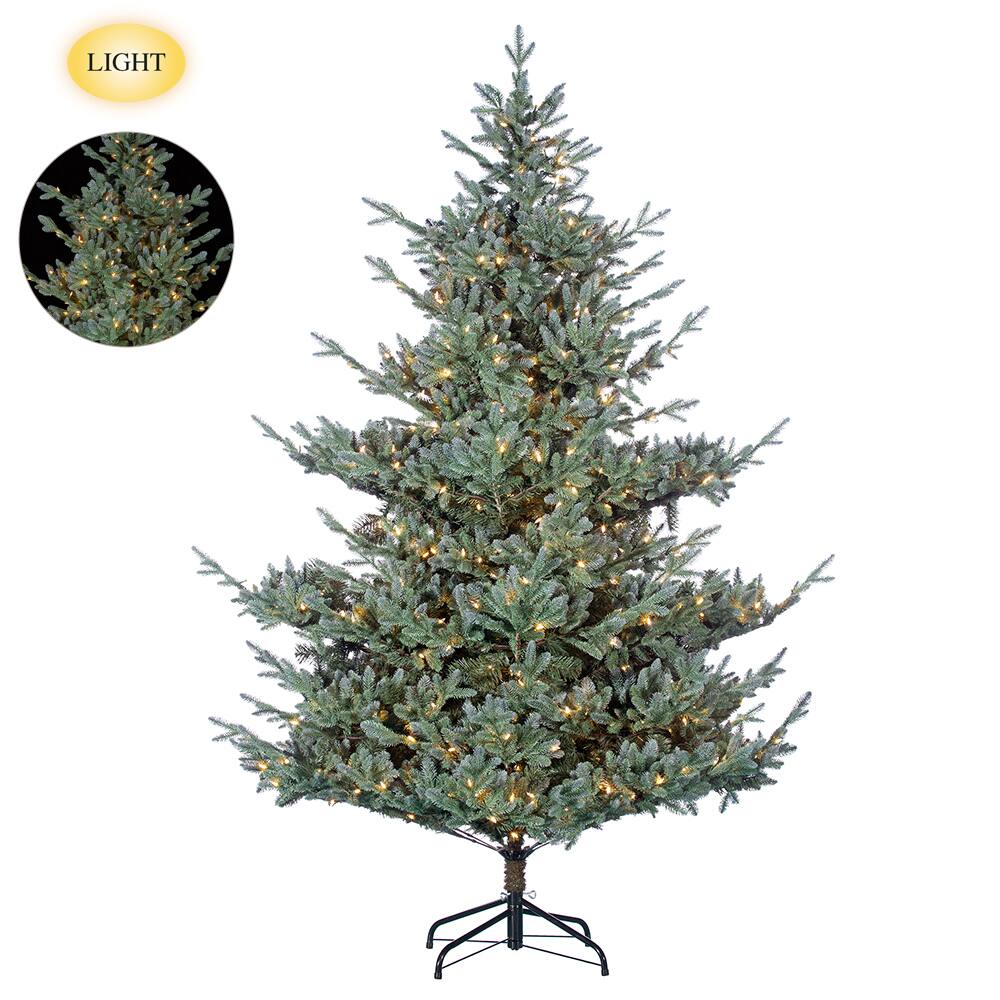 7.5ft. Pre-Lit Nordmann Fir Artificial Christmas Tree, Warm White LED Lights