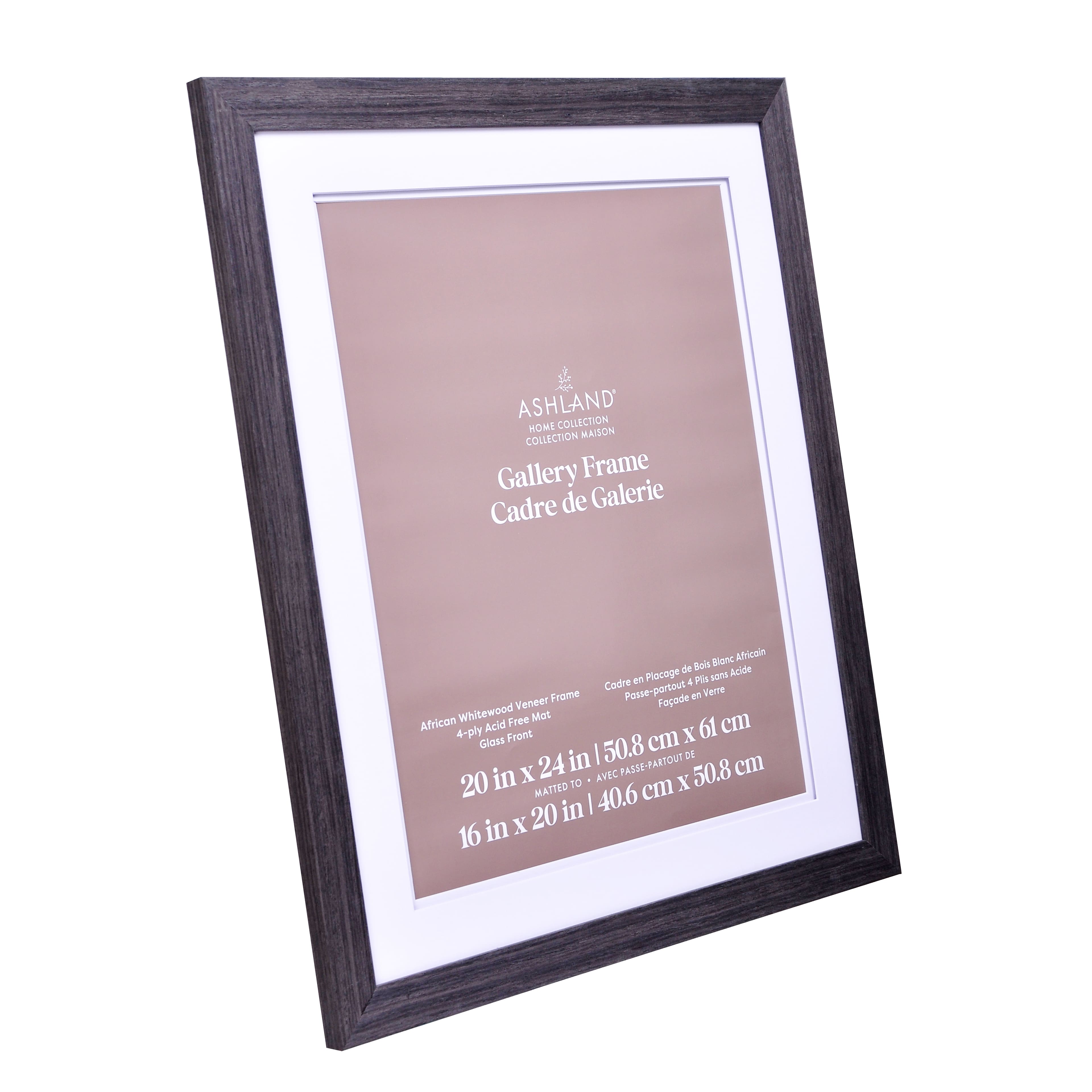 Home Slate Gray African Whitewood Veneer Matted Wall Frame by Ashland