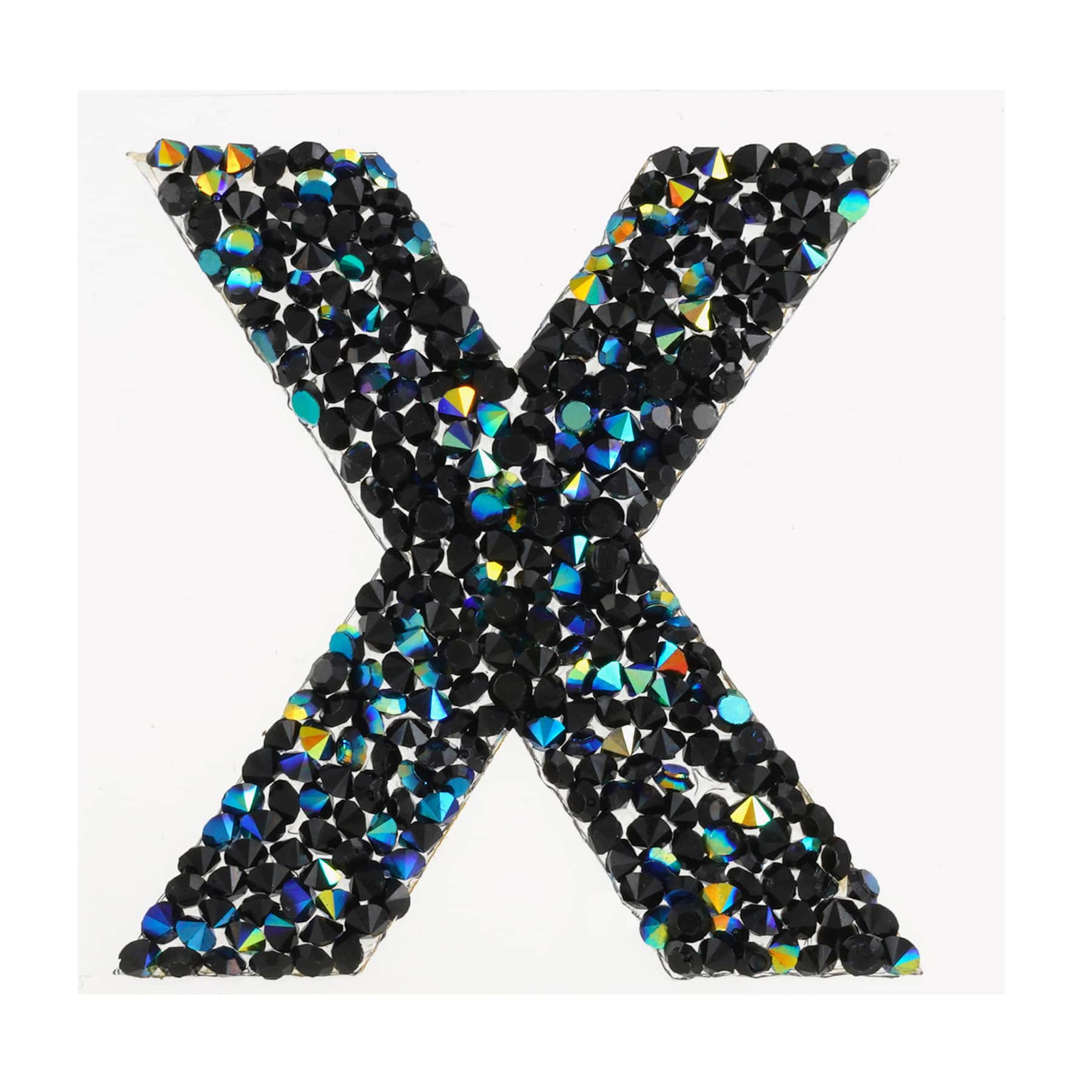 12 Pack: Black AB Letter Bling Sticker by Recollections®