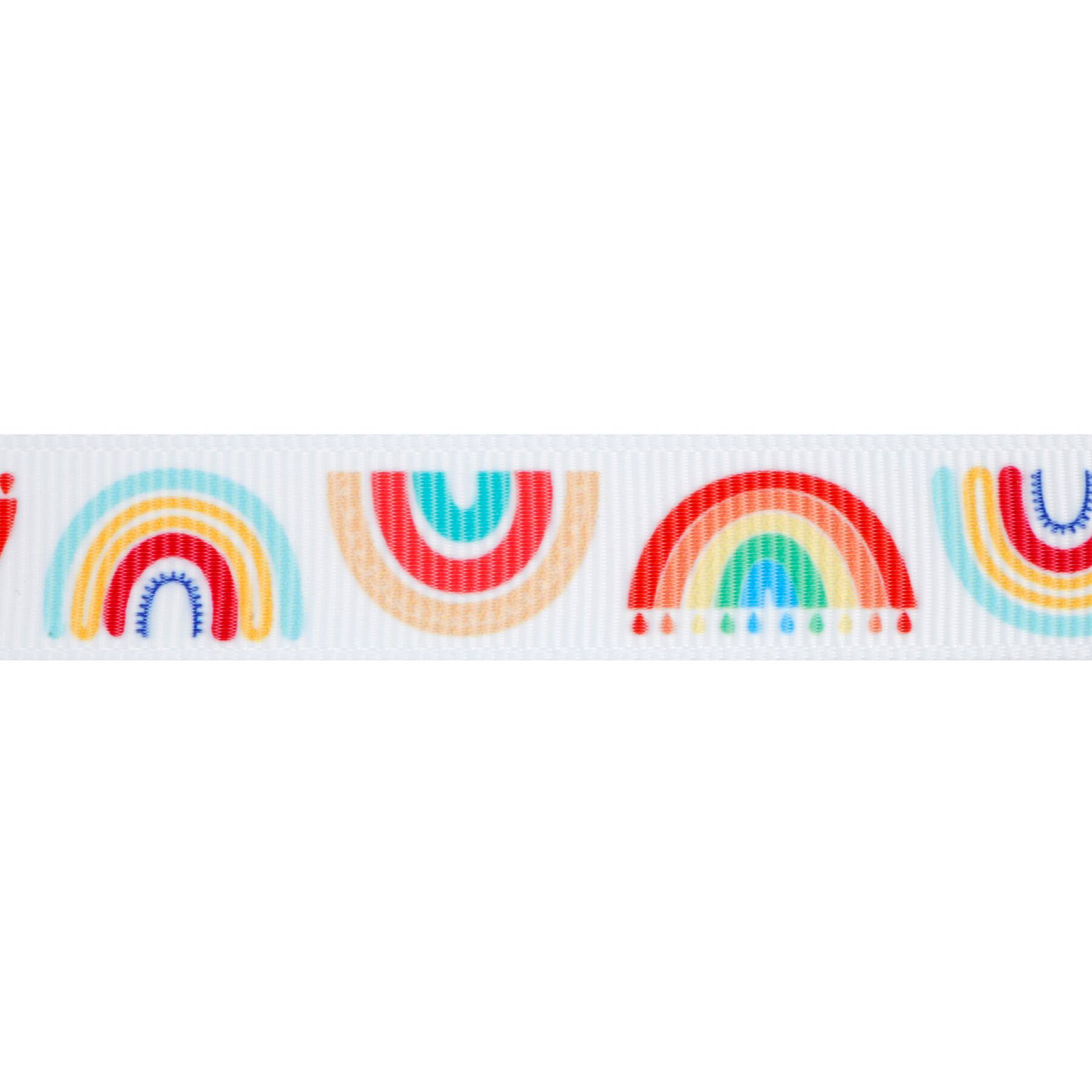 12 Pack: 5/8'' x 7yd. Grosgrain Rainbow Ribbon by Celebrate It®