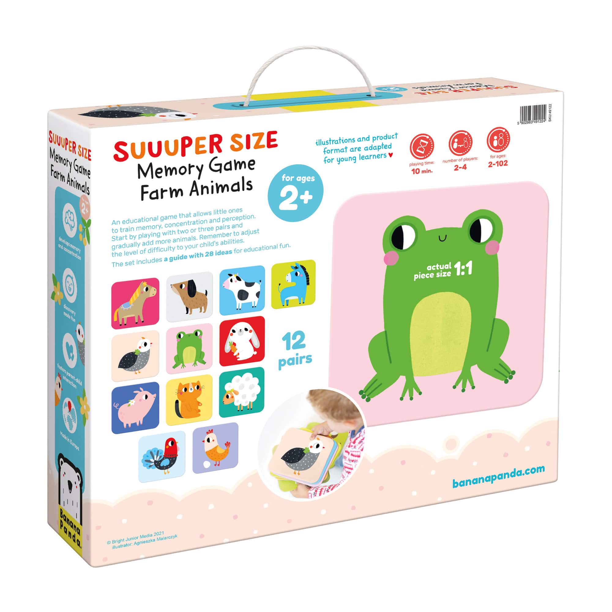 Banana panda suuuper size farm animals memory game