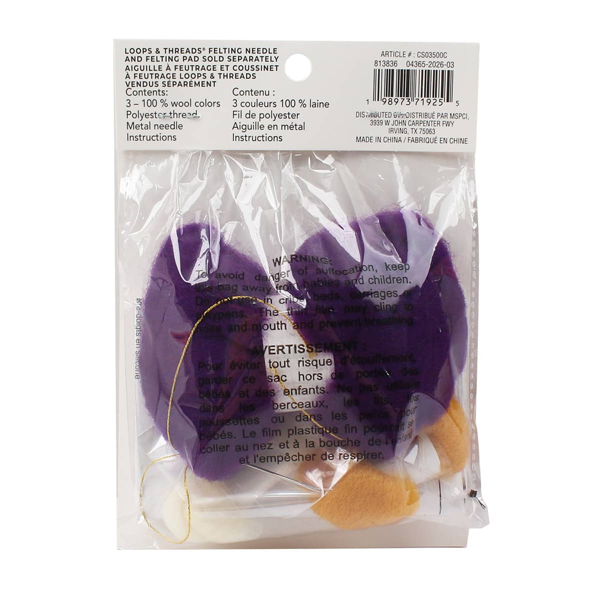 Entwined Snake Candle Halloween Needle Felting Kit by Loops & Threads®