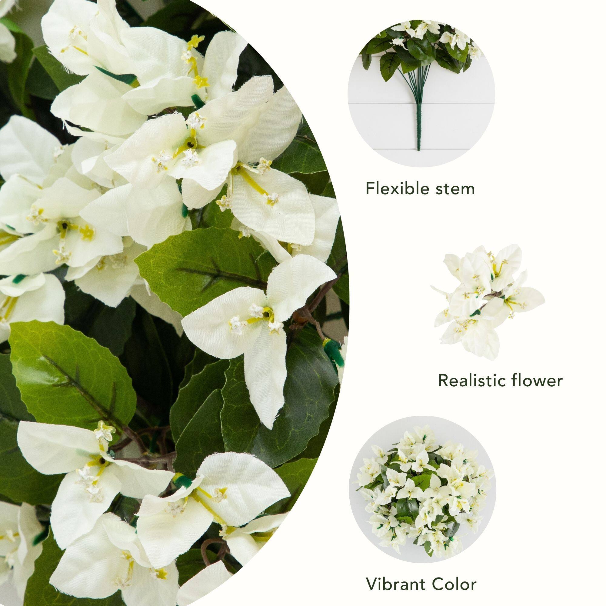 19" UV Resistant Artificial Bougainvillea Bushes, 4ct.