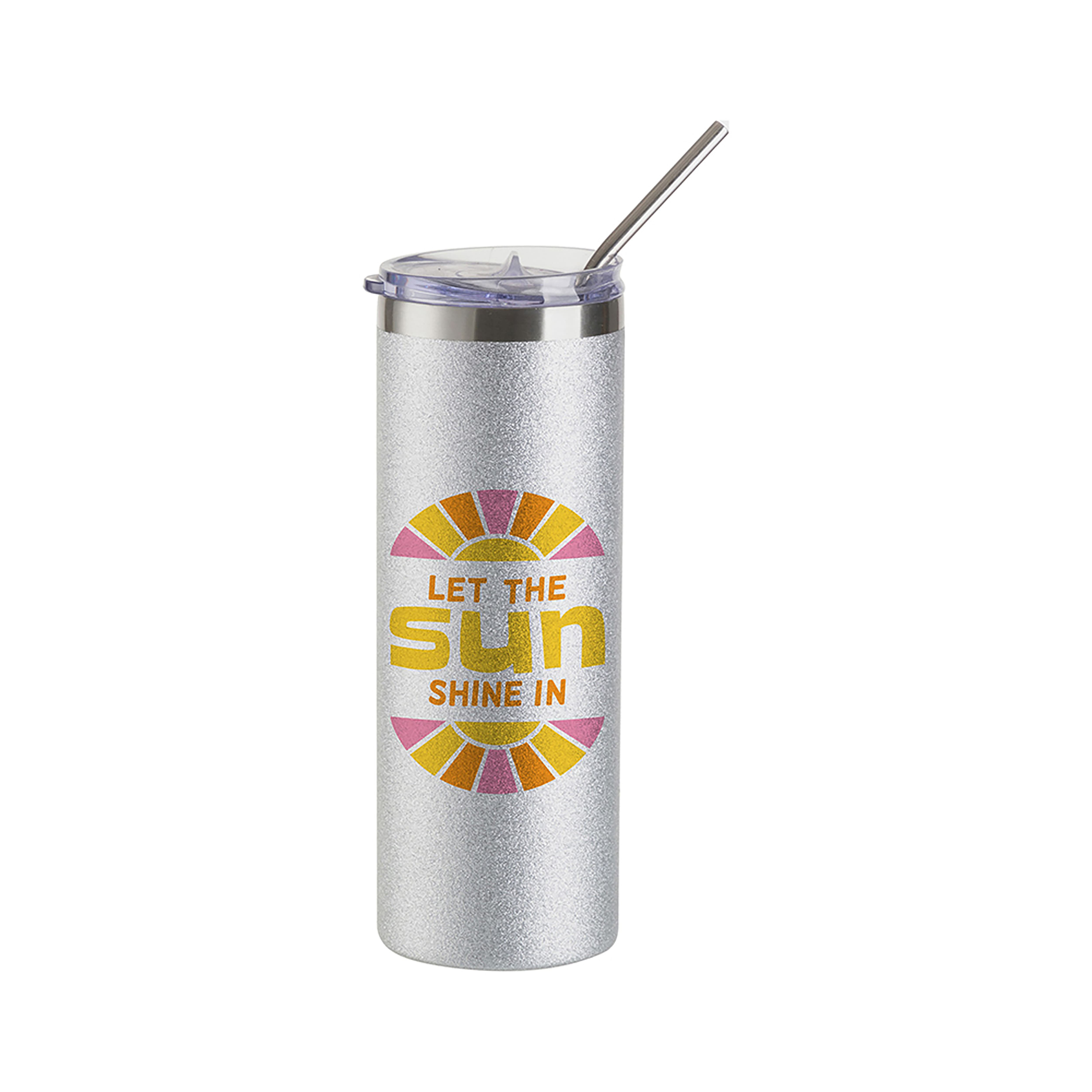 Craft Express 4ct. 20oz. Sublimation Glitter Skinny Tumblers