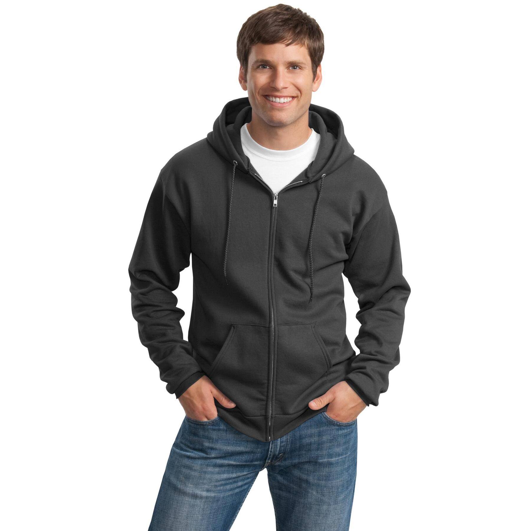 Port & Company® Tall Essential Fleece Full-Zip Hooded Sweatshirt