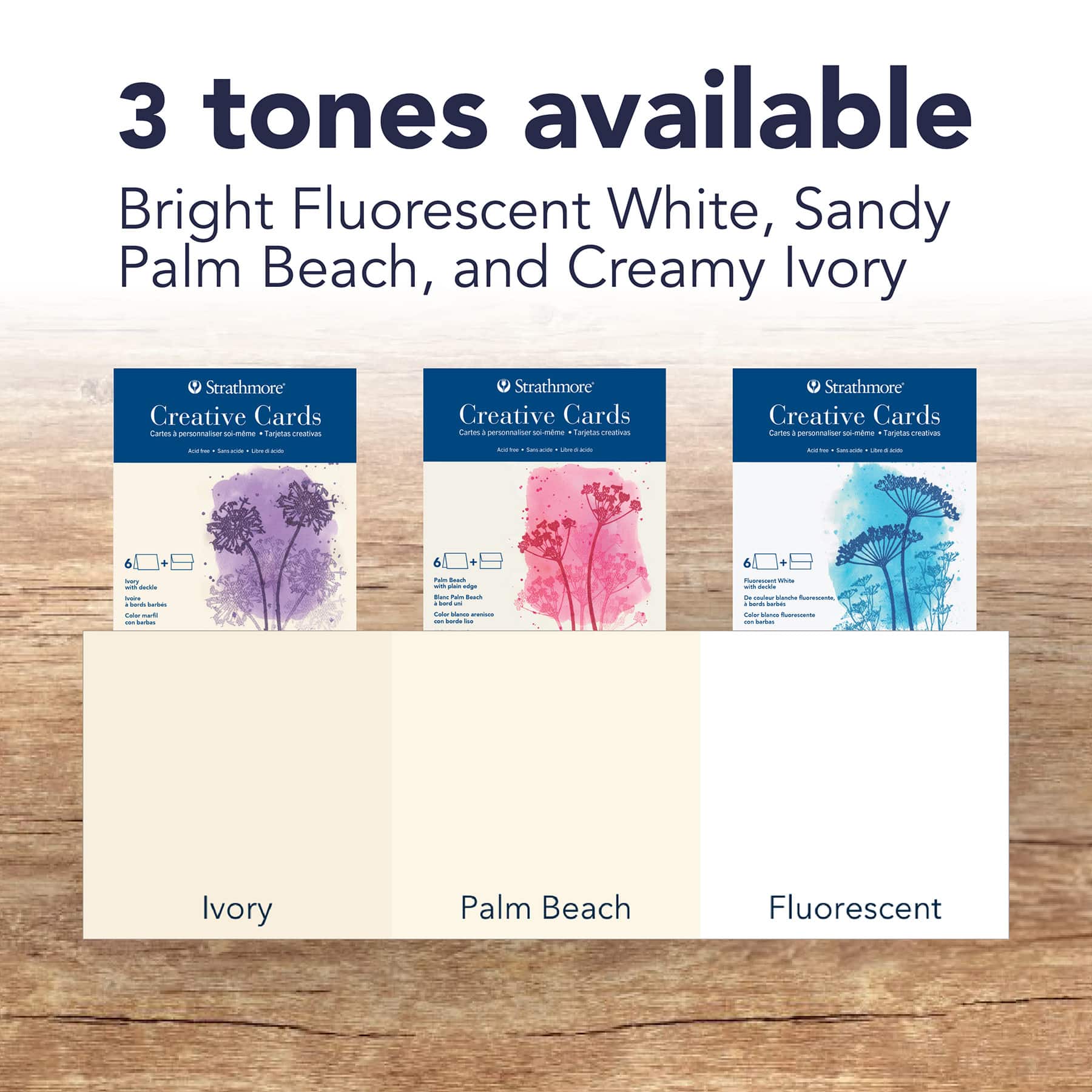 Strathmore® Fluorescent White Creative Cards & Envelopes with Deckle Edge