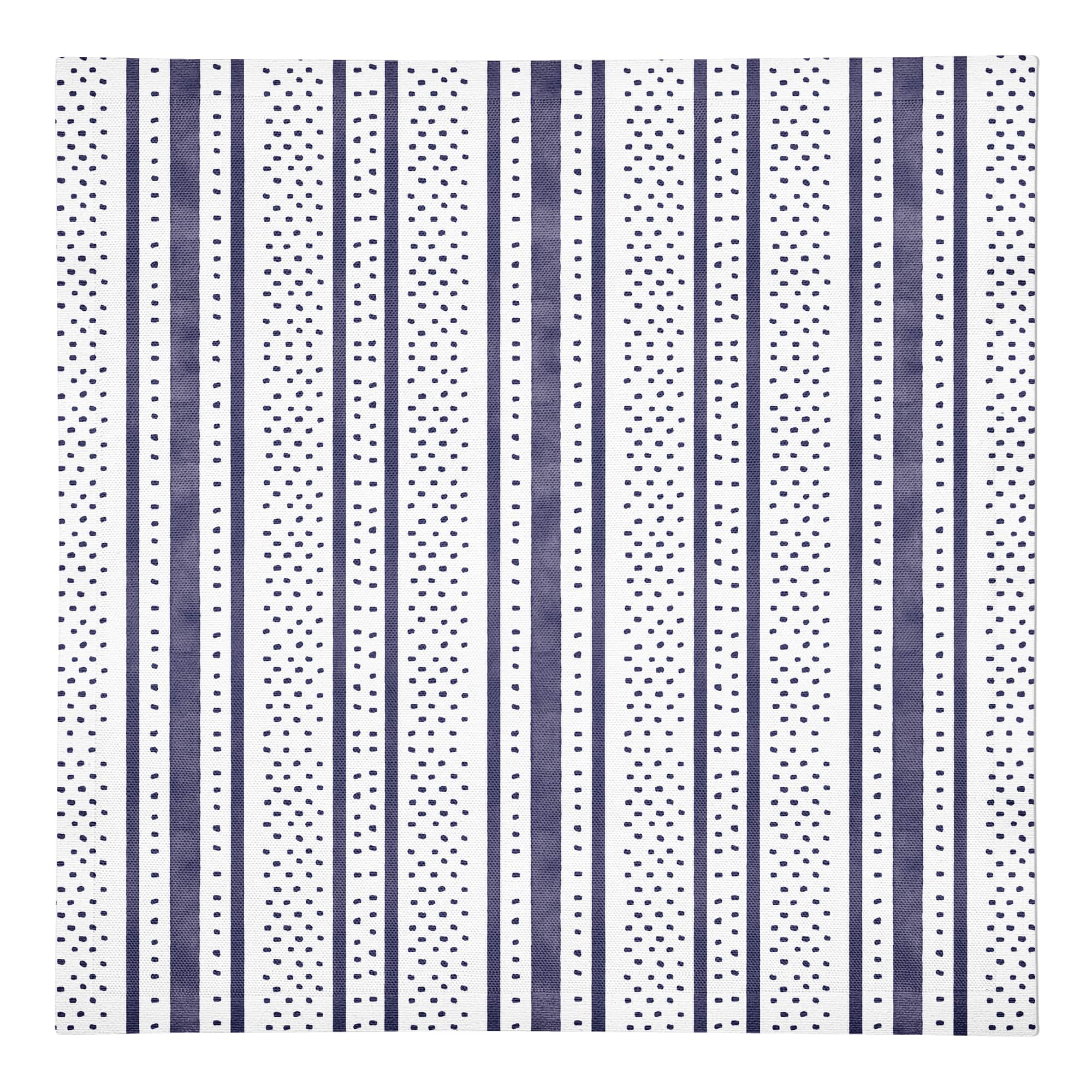 Stripes and Polka Dots 10" x 10" Poly Twill Napkin