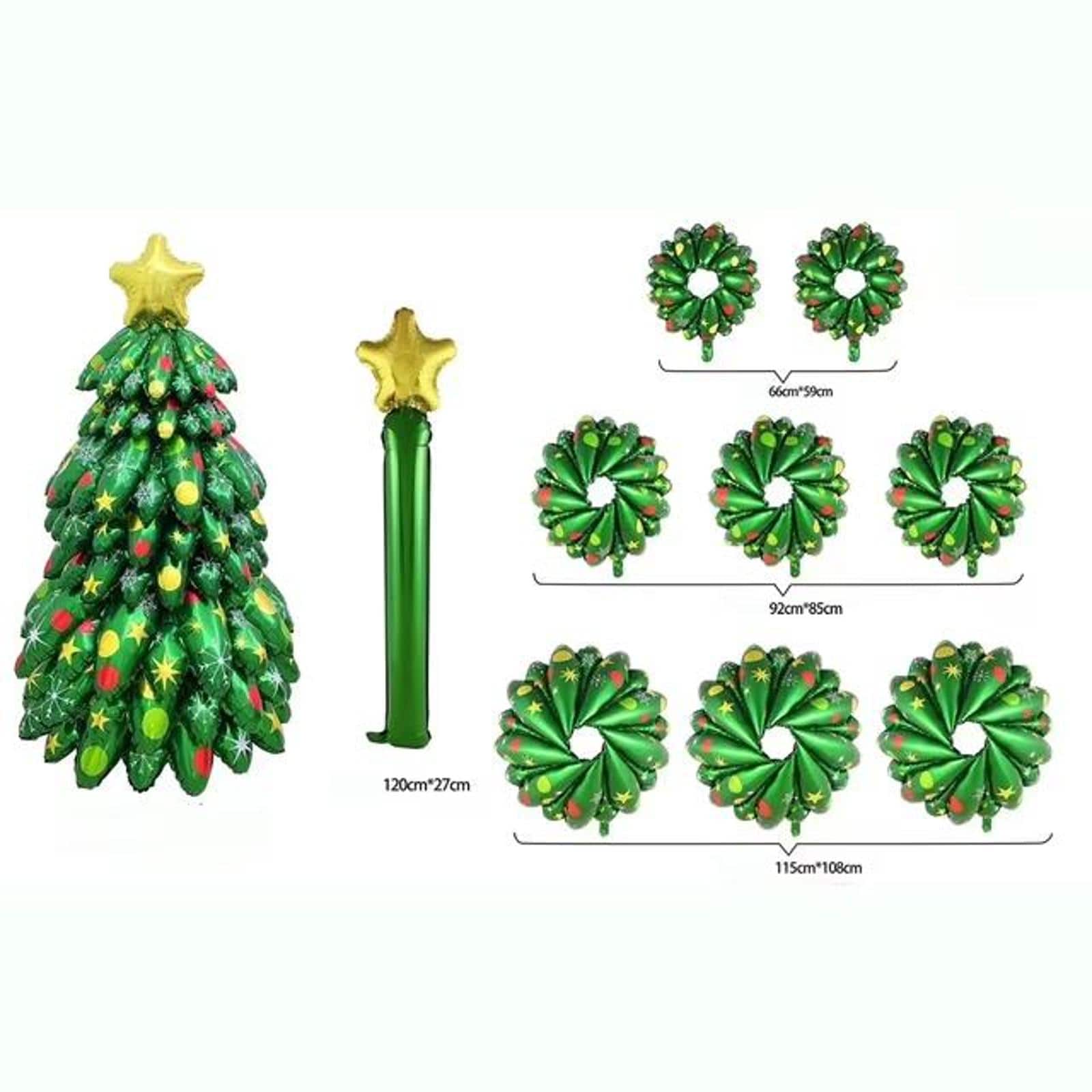 Wizardi Christmas Tree Standing Foil Balloon Decoration