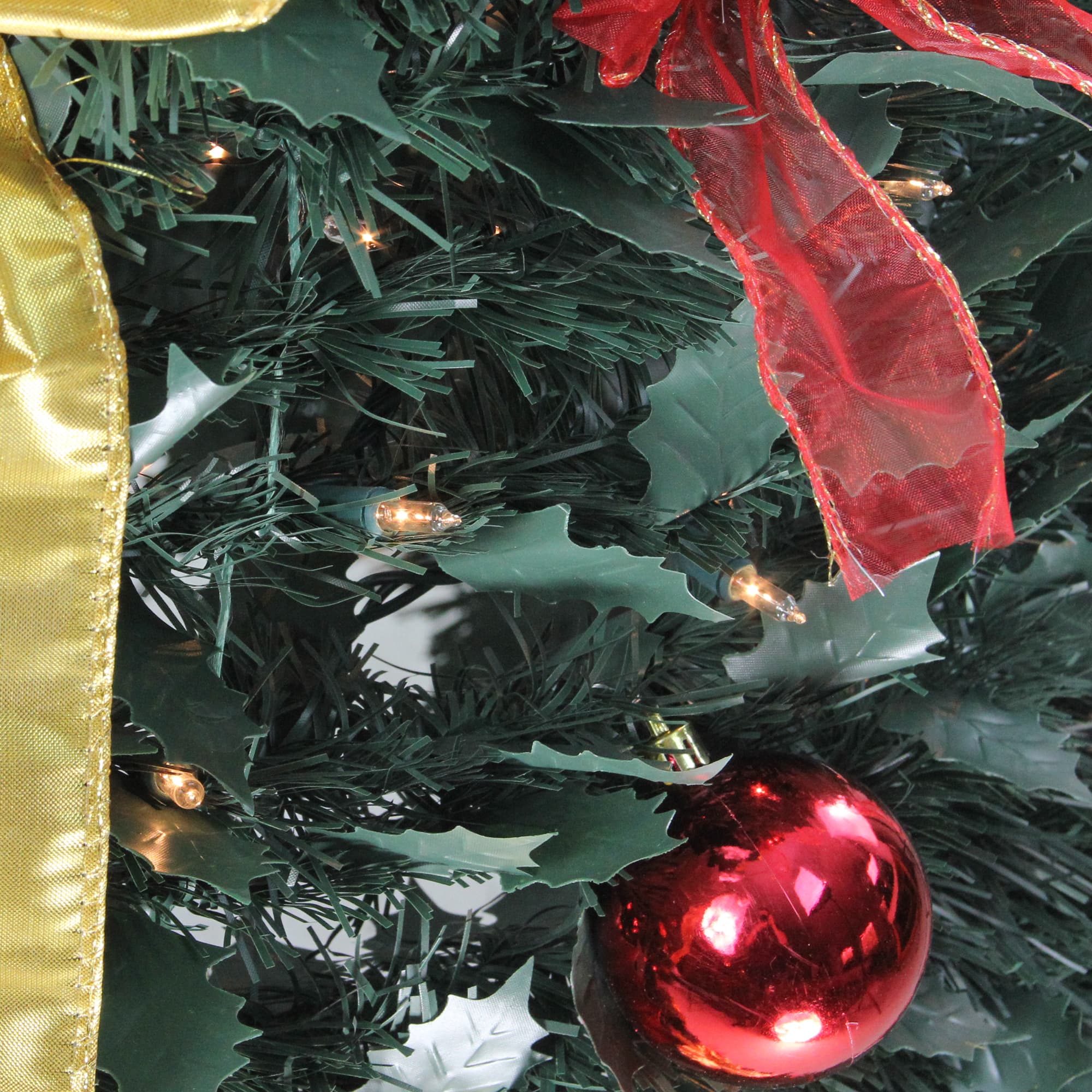 6ft. Pre-Lit And Pre-Decorated Artificial Pop-Up Christmas Tree, Clear Lights